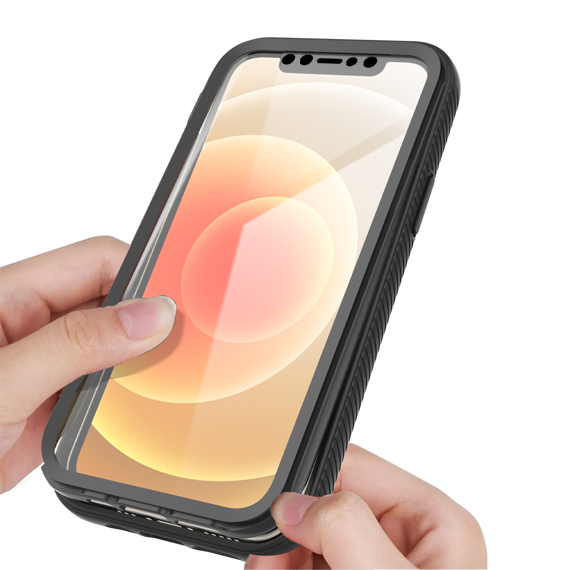 iPhone 12/iPhone 12 Pro Mobilcover Full Protection, Sort