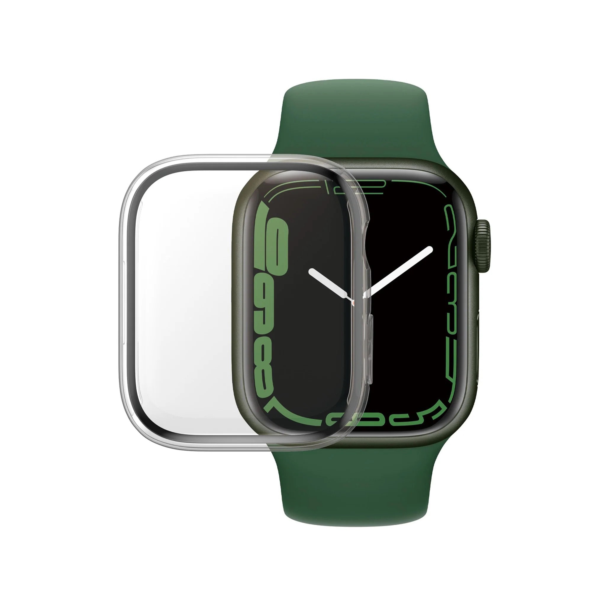 Apple Watch Series 7 41mm Heldækkende cover med skærmbeskytter, Gennemsigtig