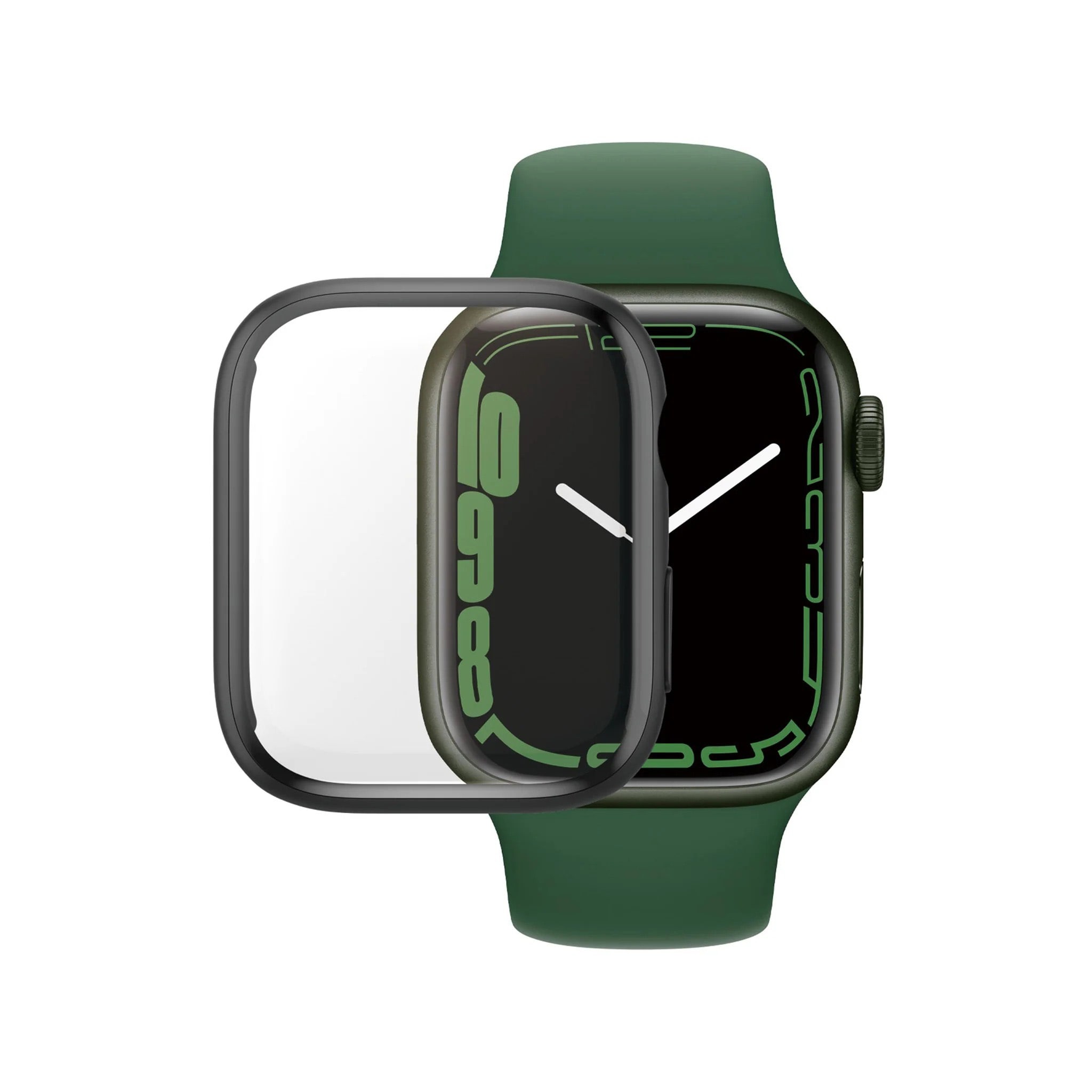 Apple Watch Series 7 45mm Heldækkende cover med skærmbeskytter, Sort