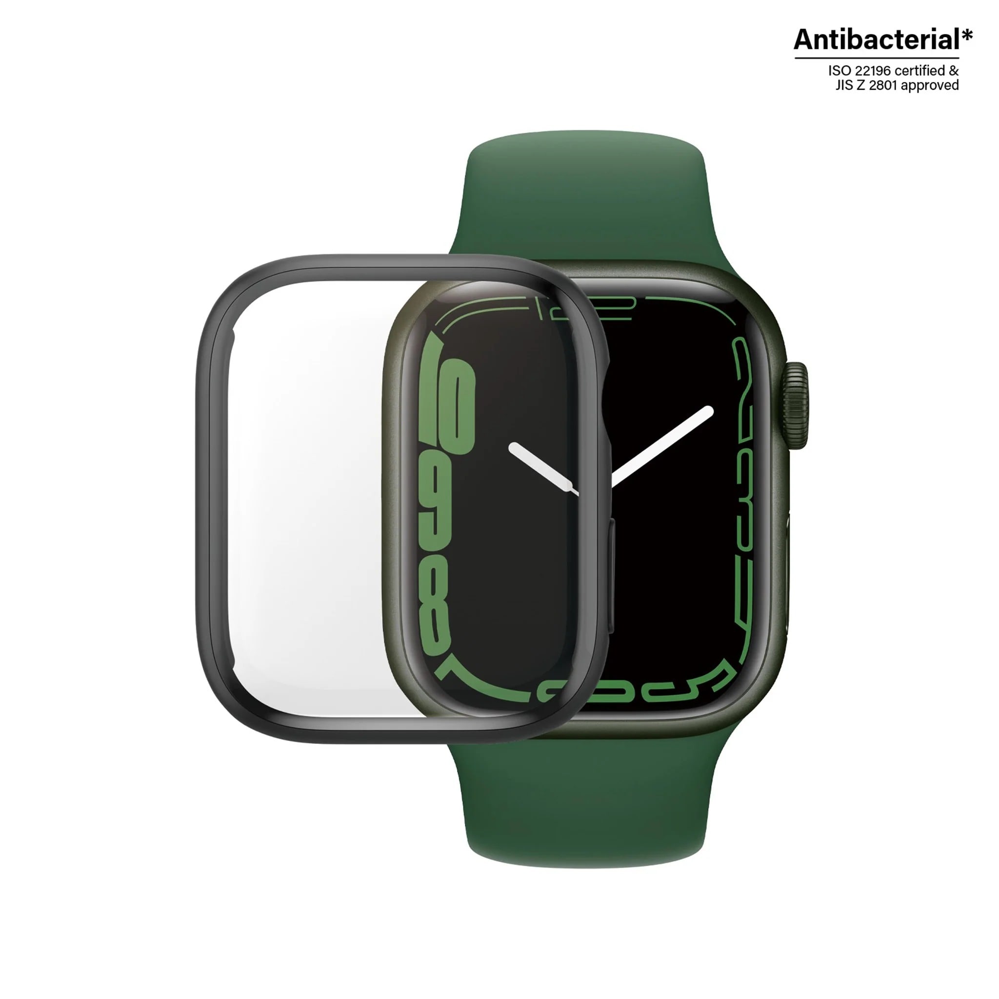 Apple Watch Series 7 45mm Heldækkende cover med skærmbeskytter, Sort