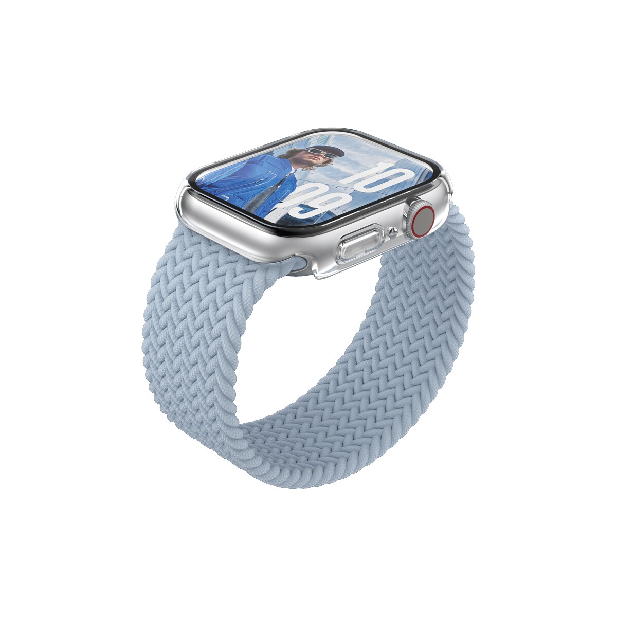 Apple Watch Series 10 42mm Slankt heldækkende cover med skærmbeskytter, Gennemsigtig