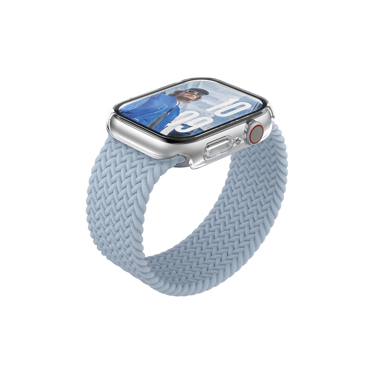 Apple Watch Series 10 46mm Slankt heldækkende cover med skærmbeskytter, Gennemsigtig