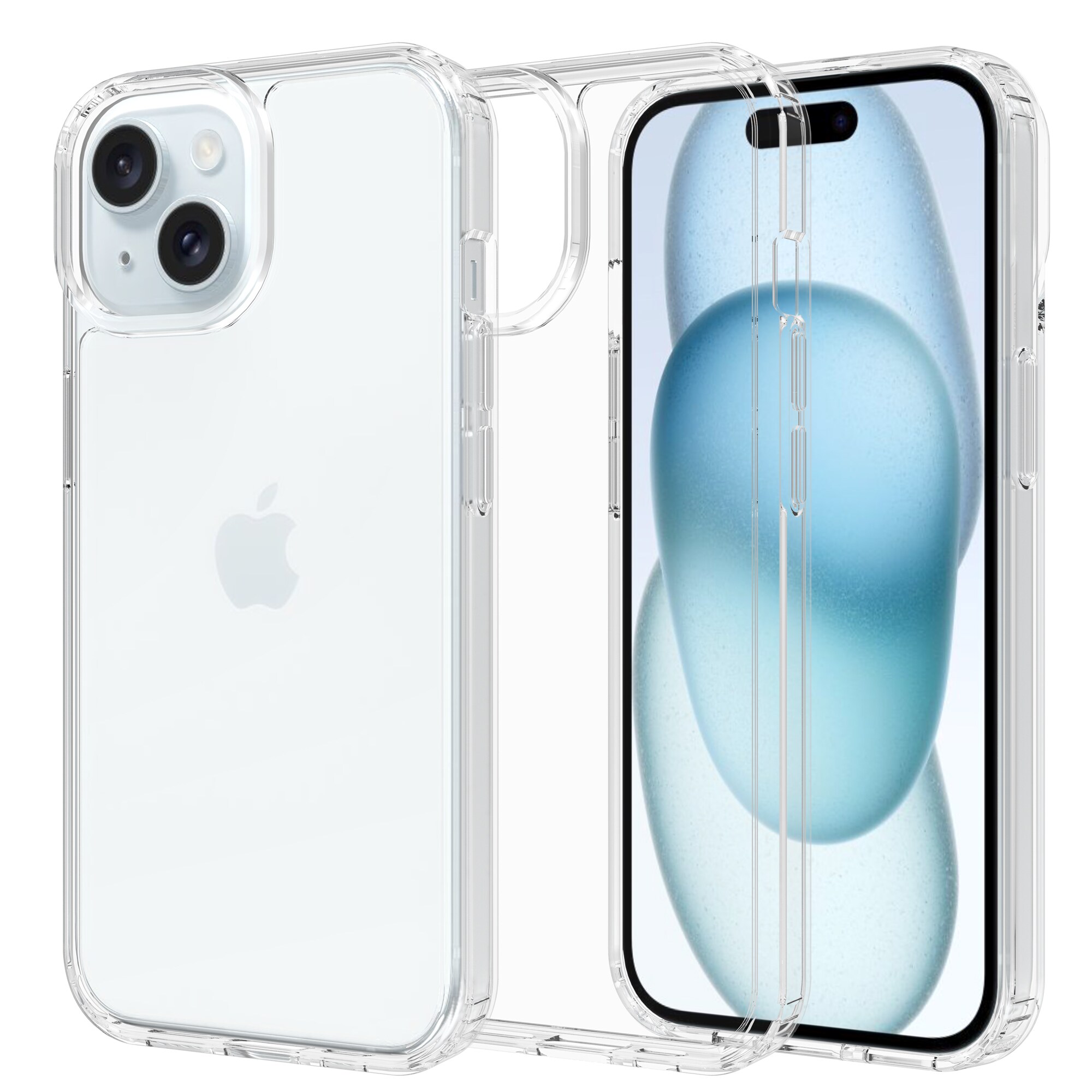 iPhone 15 Plus Crystal Hybrid-cover, Gennemsigtig