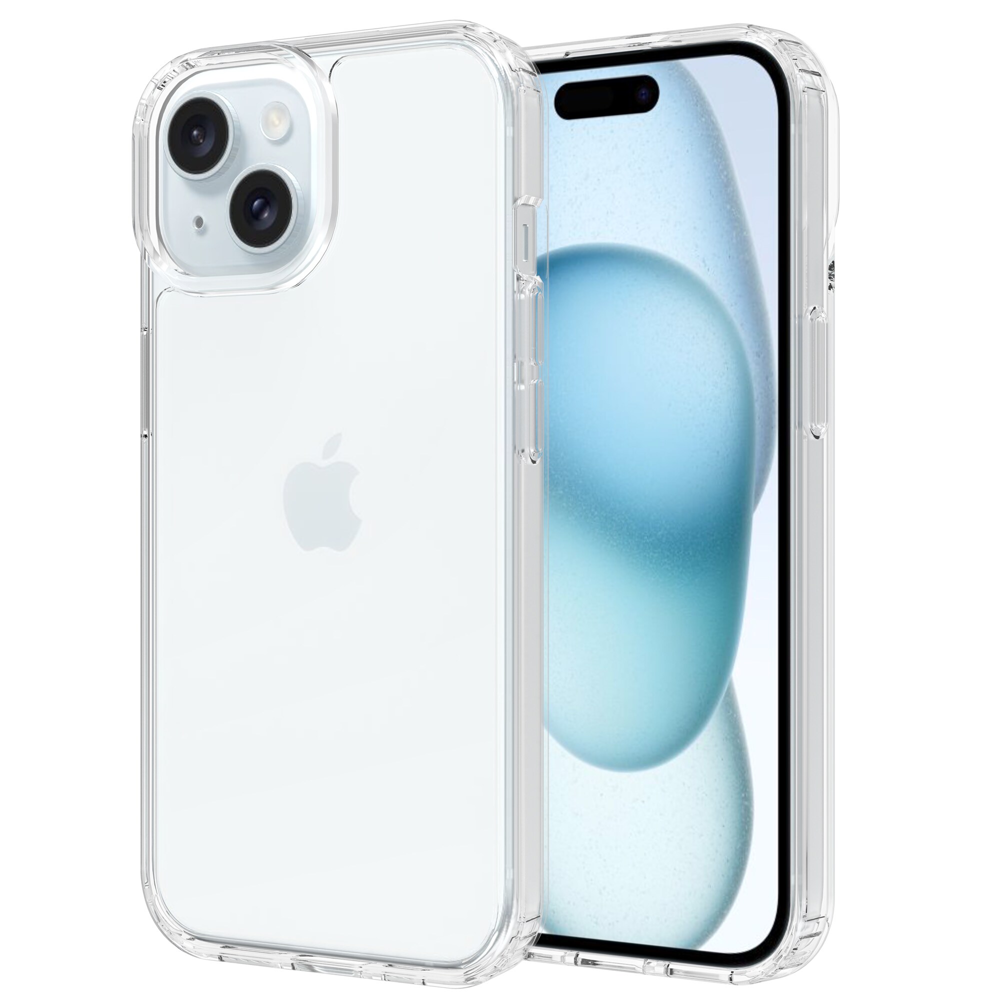 iPhone 15 Crystal Hybrid-cover, Gennemsigtig