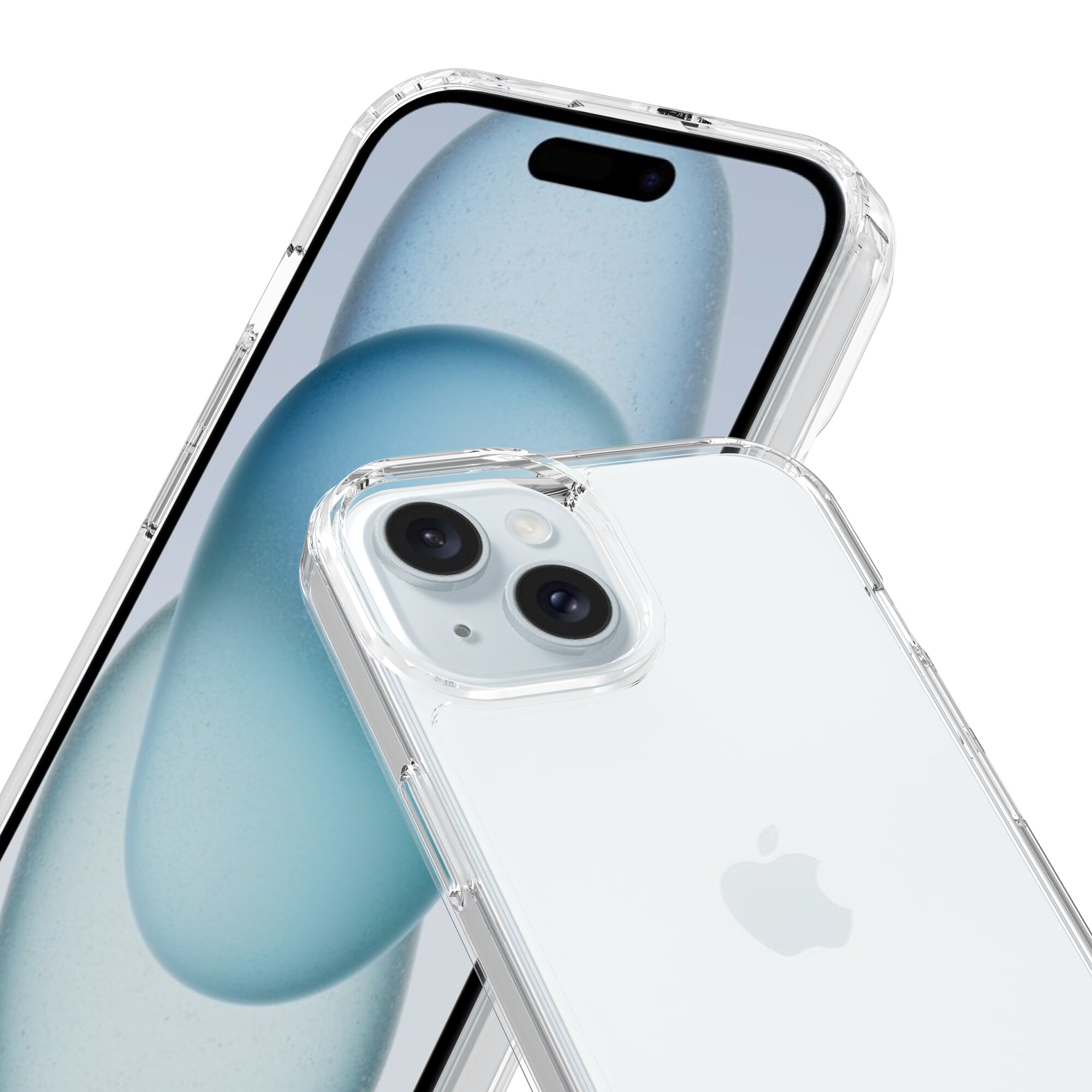 iPhone 15 Crystal Hybrid-cover, Gennemsigtig