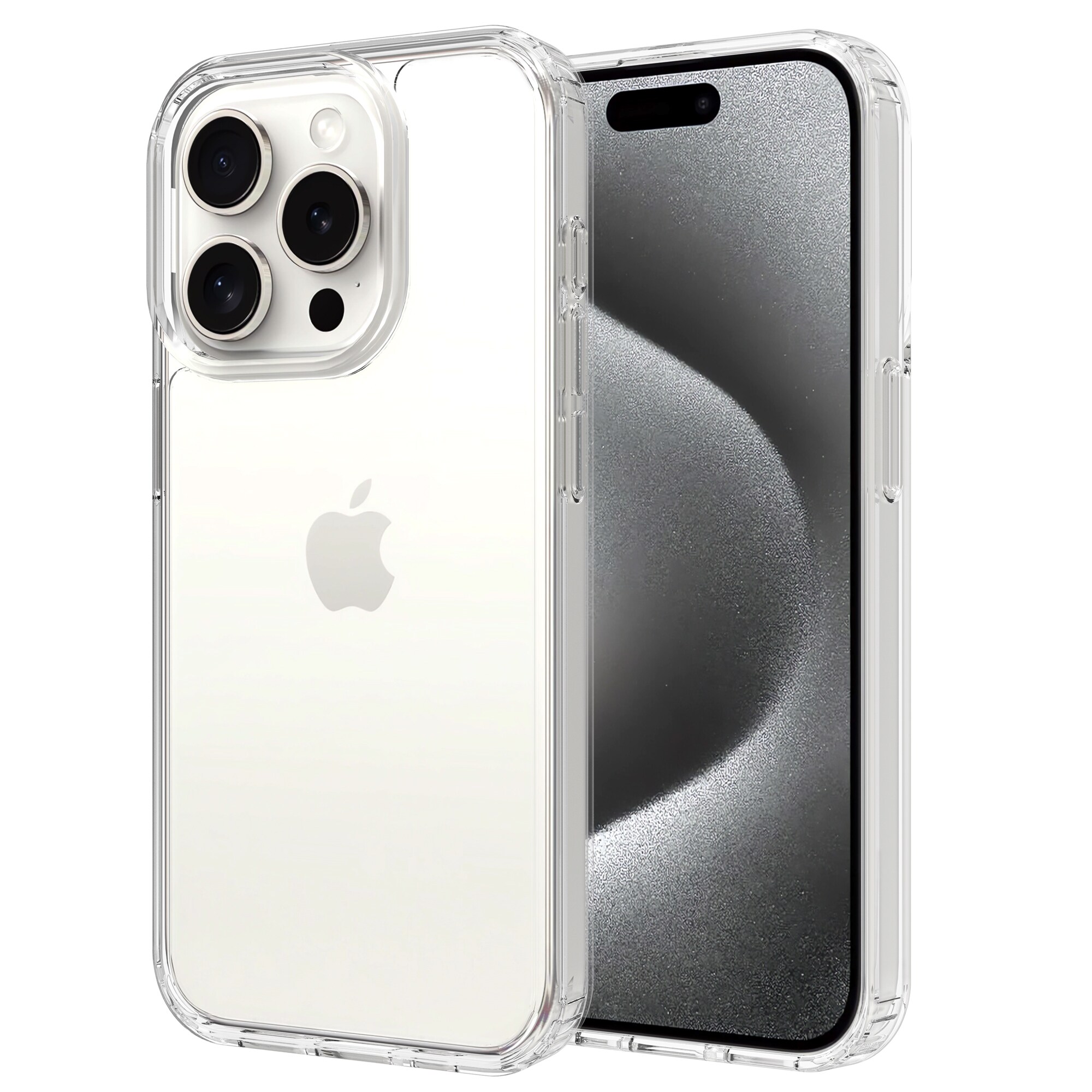 iPhone 15 Pro Crystal Hybrid-cover, Gennemsigtig