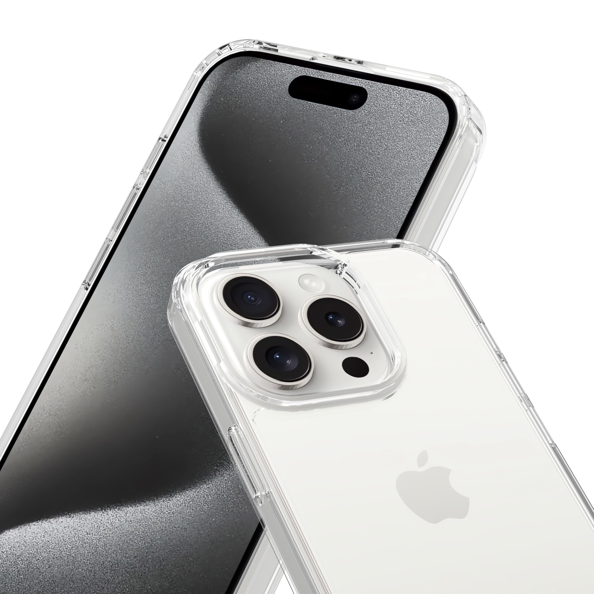 iPhone 15 Pro Crystal Hybrid-cover, Gennemsigtig