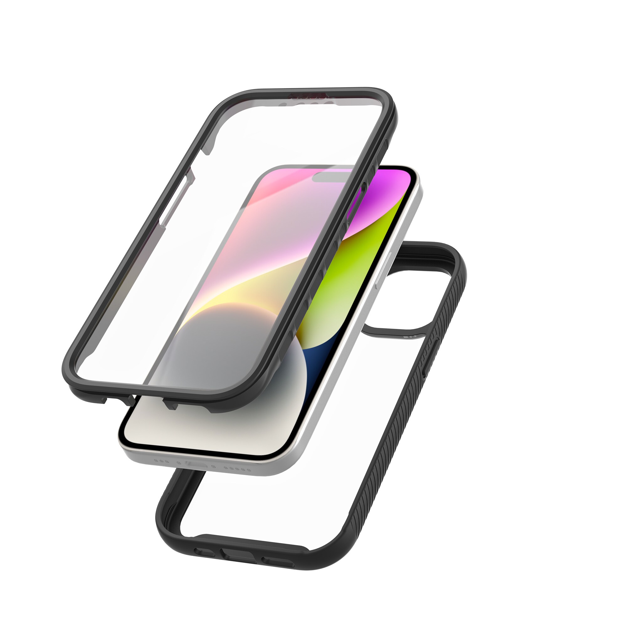 iPhone 15 Plus Mobilcover Full Protection, Sort