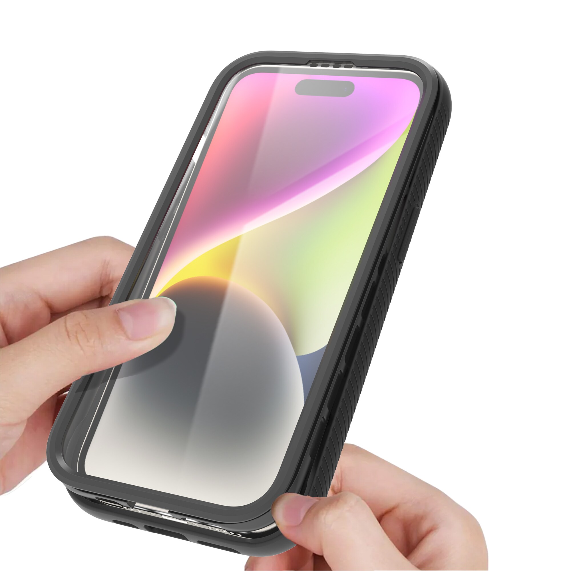 iPhone 15 Plus Mobilcover Full Protection, Sort
