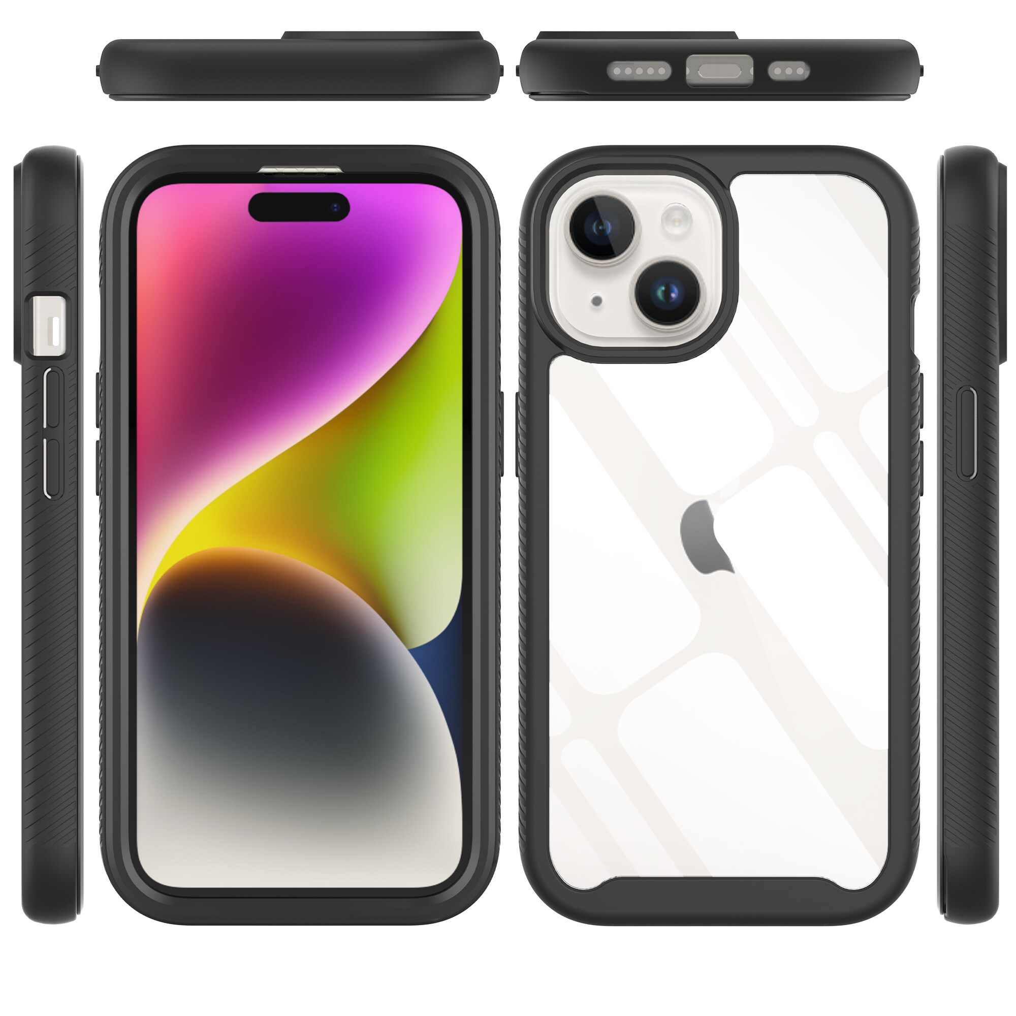iPhone 15 Plus Mobilcover Full Protection, Sort