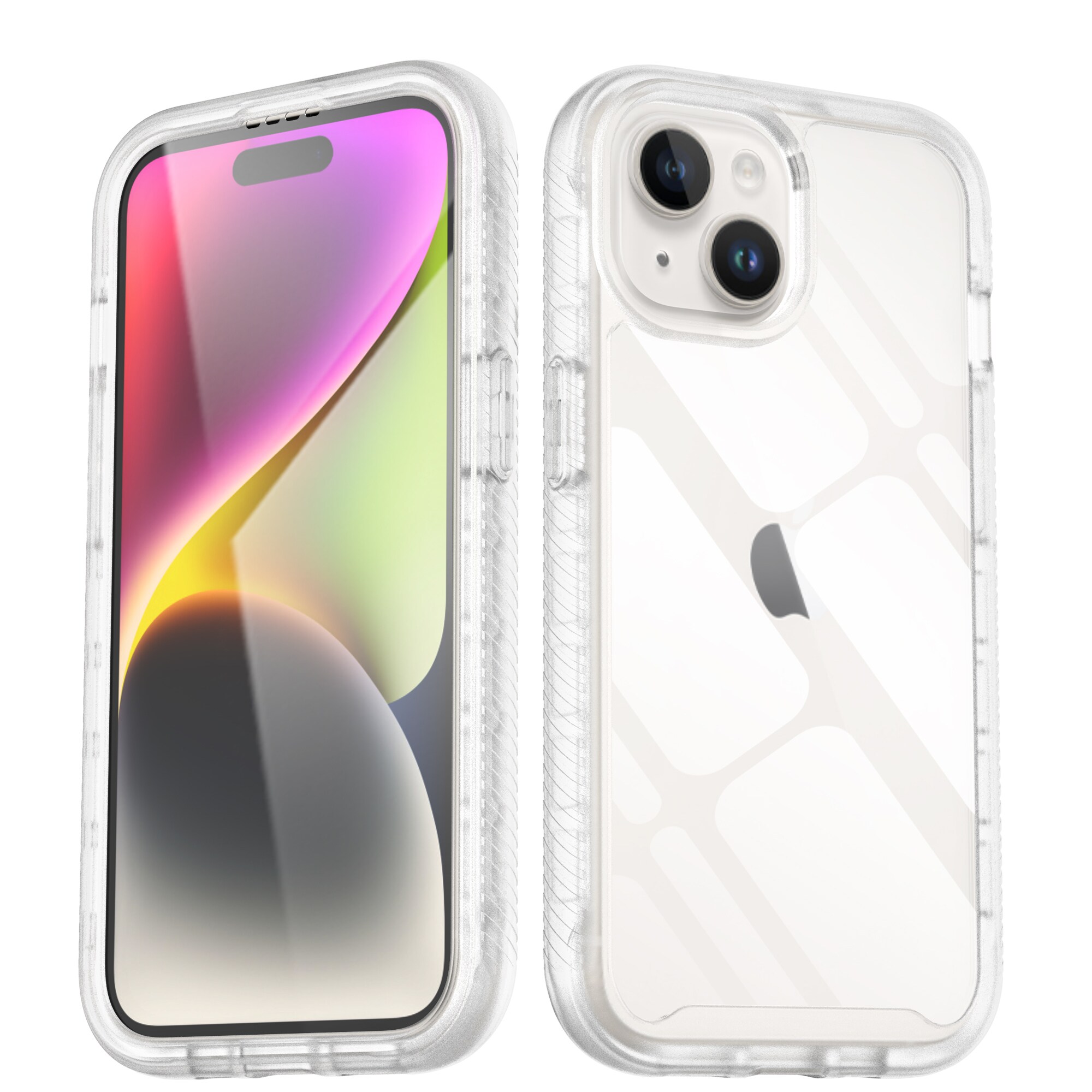 iPhone 15 Plus Mobilcover Full Protection, Gennemsigtig