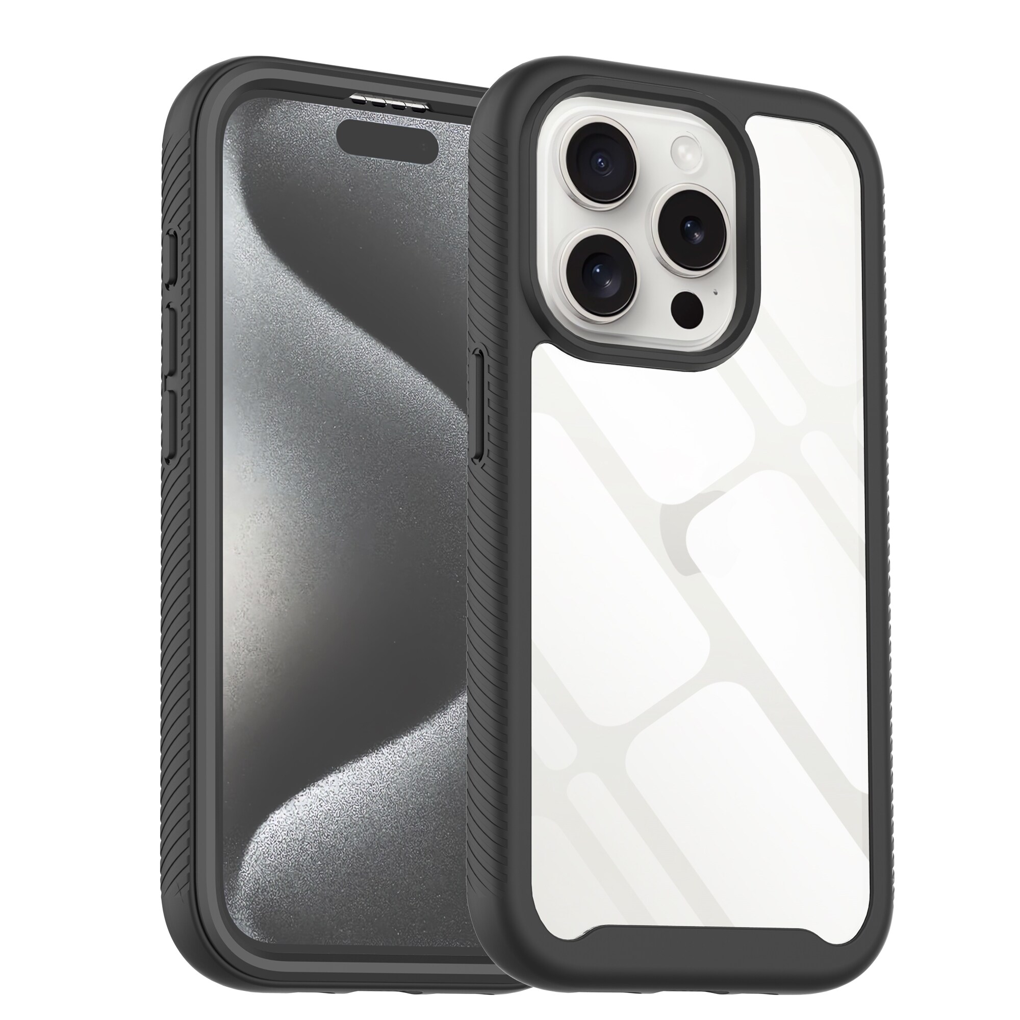 iPhone 15 Pro Max Mobilcover Full Protection, Sort