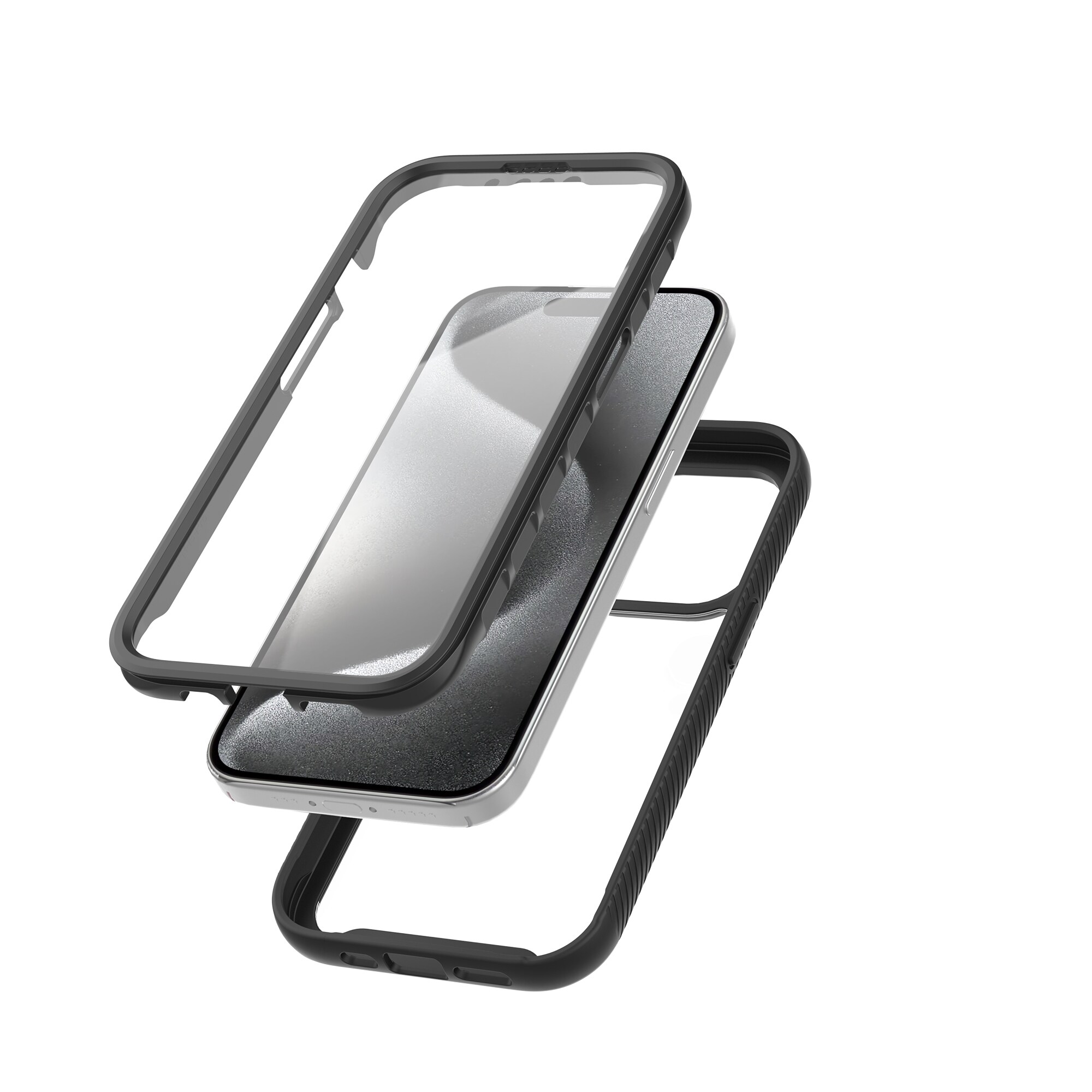 iPhone 15 Pro Max Mobilcover Full Protection, Sort