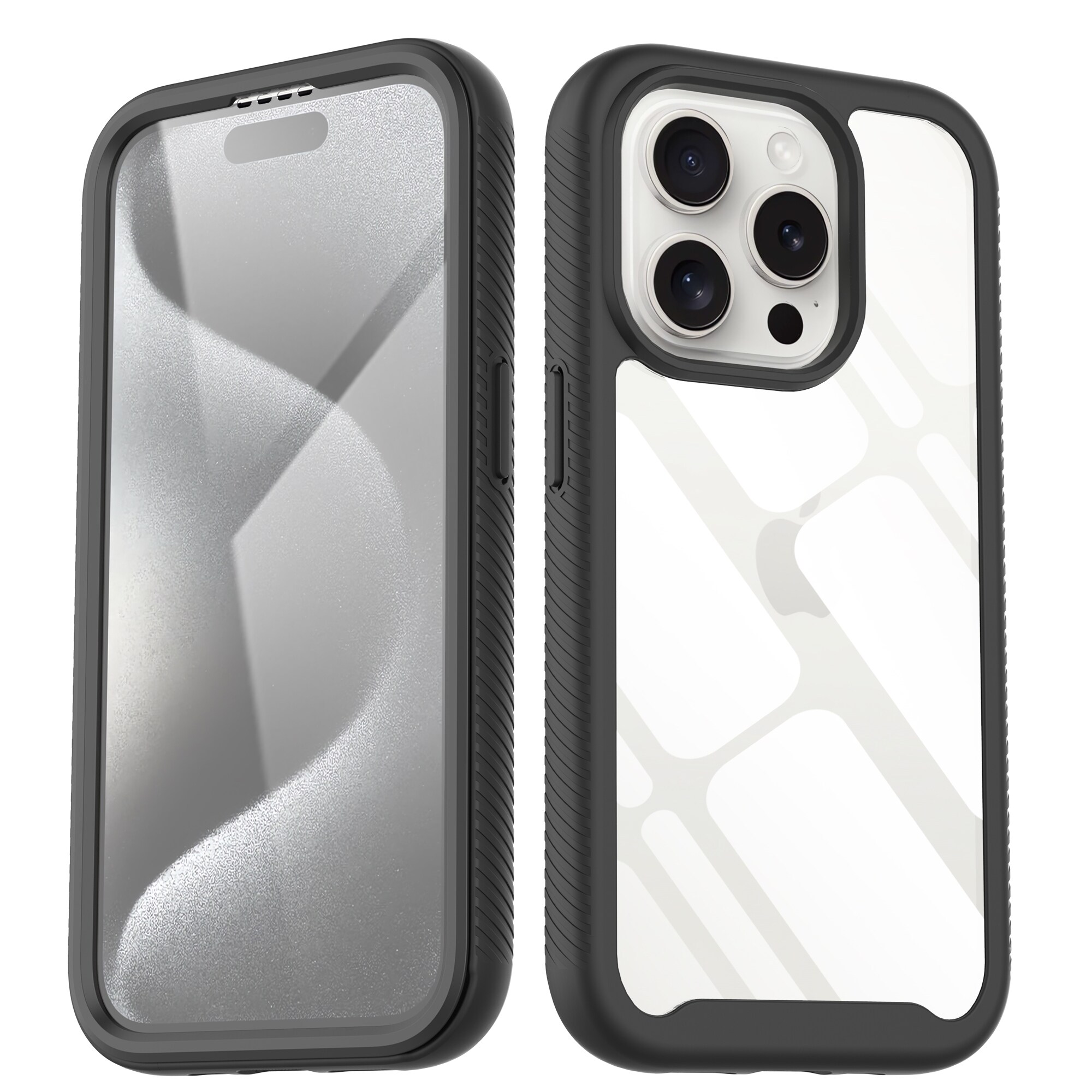iPhone 15 Pro Max Mobilcover Full Protection, Sort