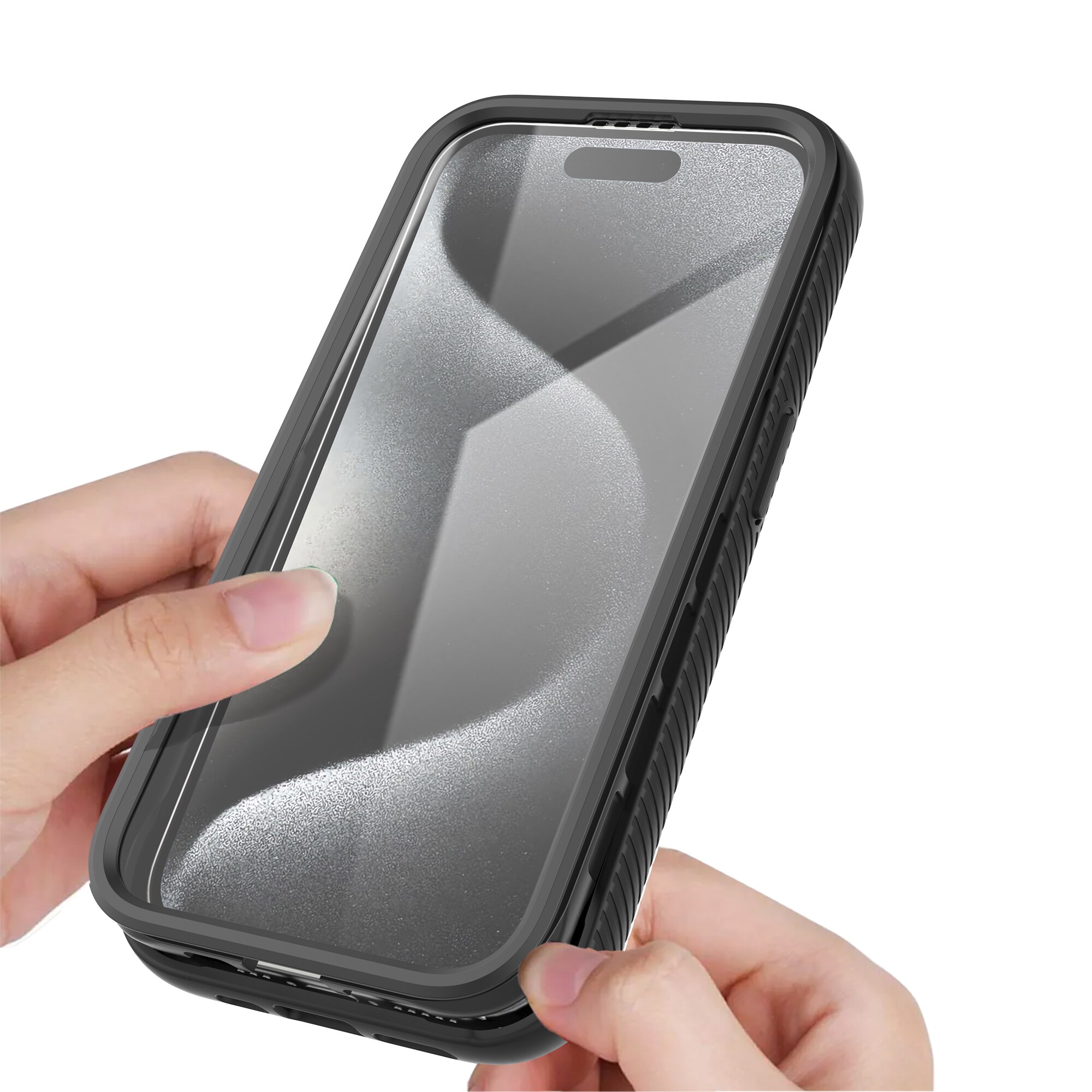 iPhone 15 Pro Max Mobilcover Full Protection, Sort