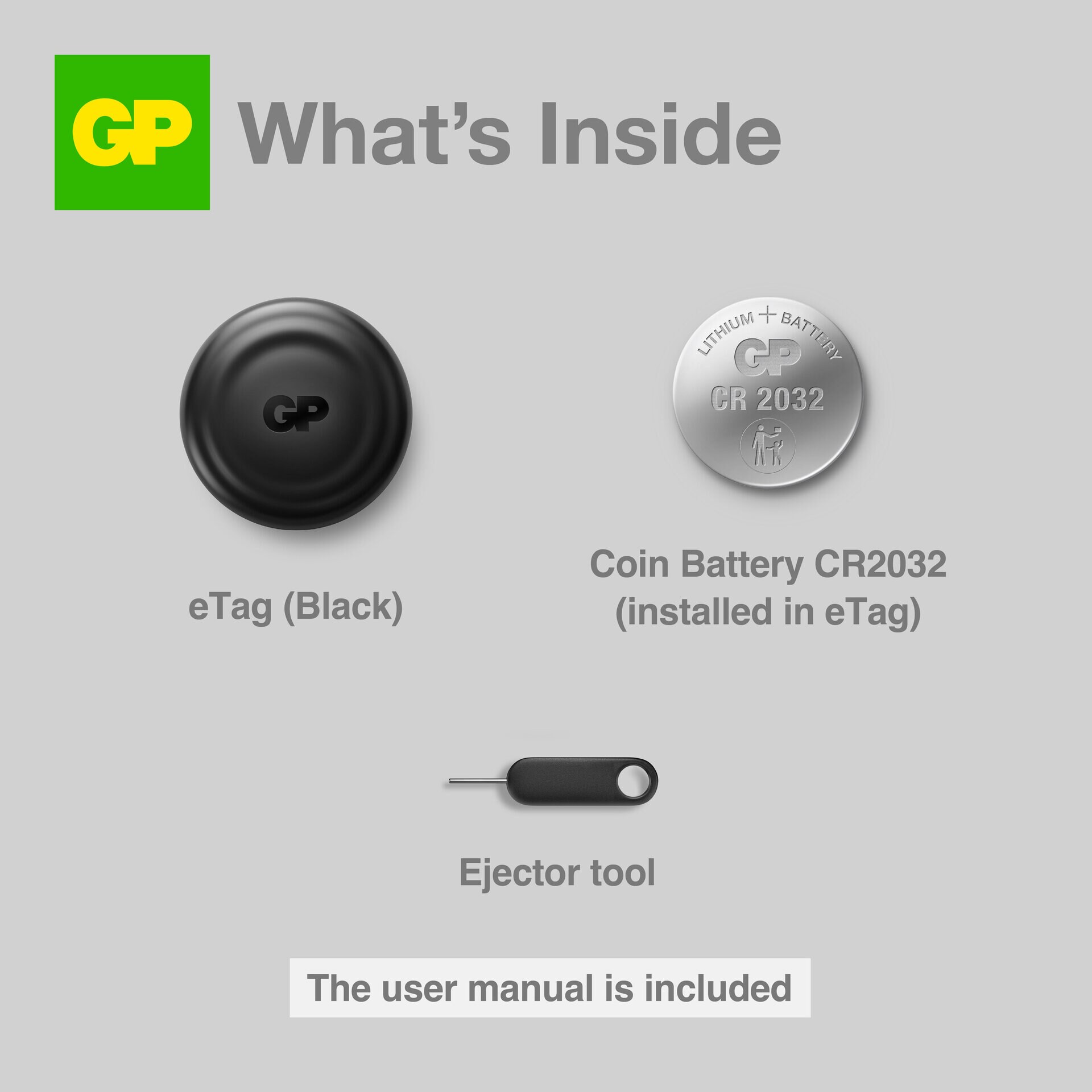 Smart Tracker eTag 1-pak, Sort