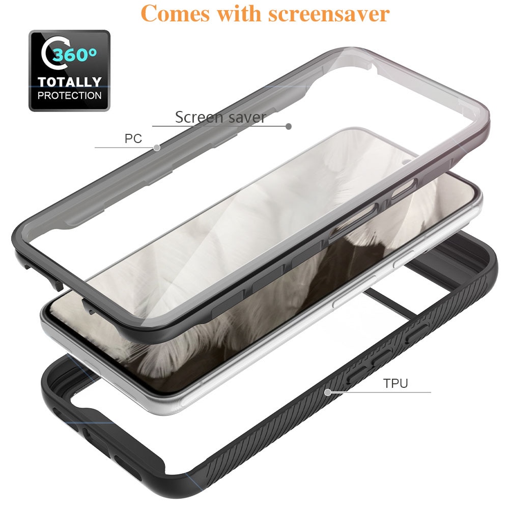 Google Pixel 8 Mobilcover Full Protection, Sort
