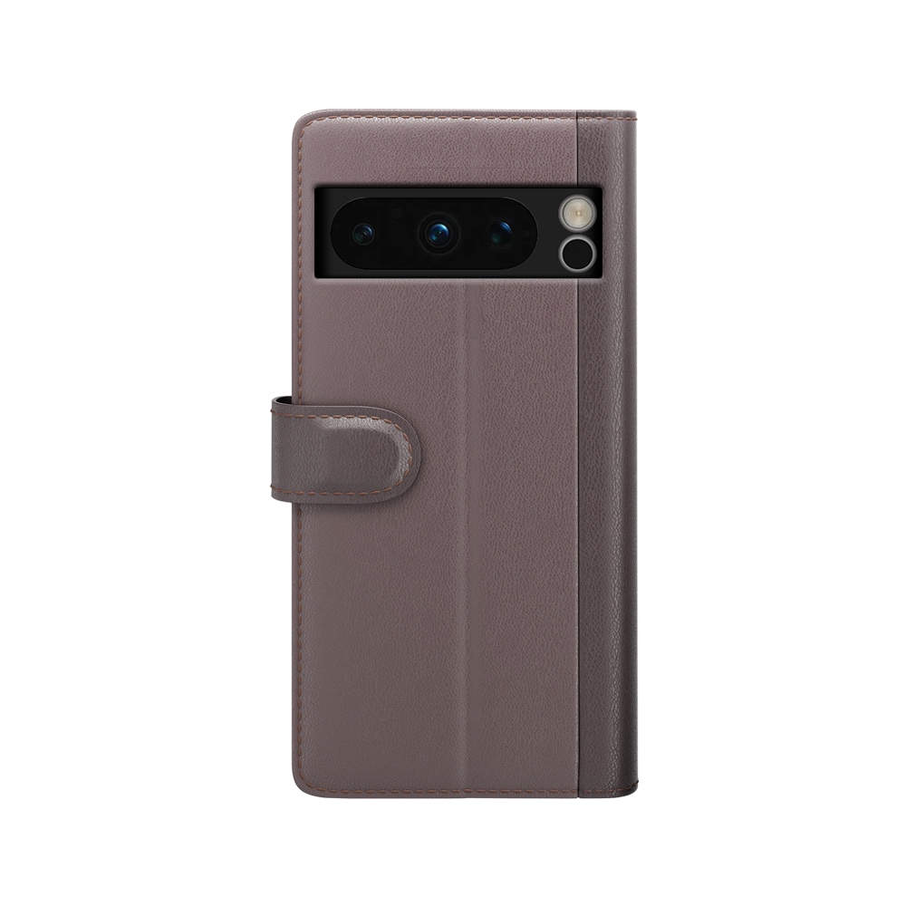 Google Pixel 8 Pro Slankt mobiletui i ægte læder, Brun