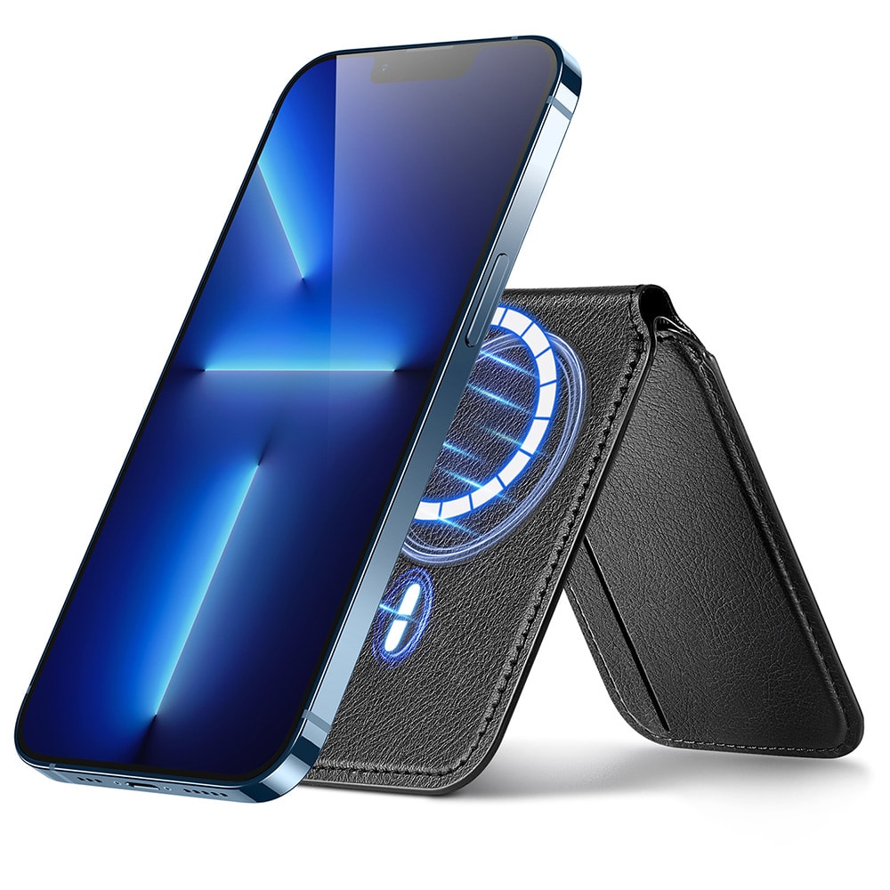 HaloLock MagSafe kortholder med stativ, Black