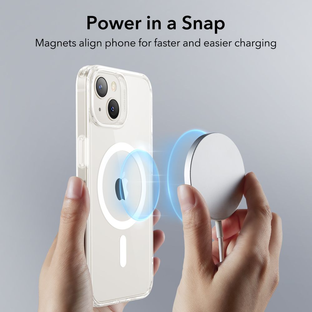 iPhone 14 Classic Hybridcover MagSafe, Gennemsigtig