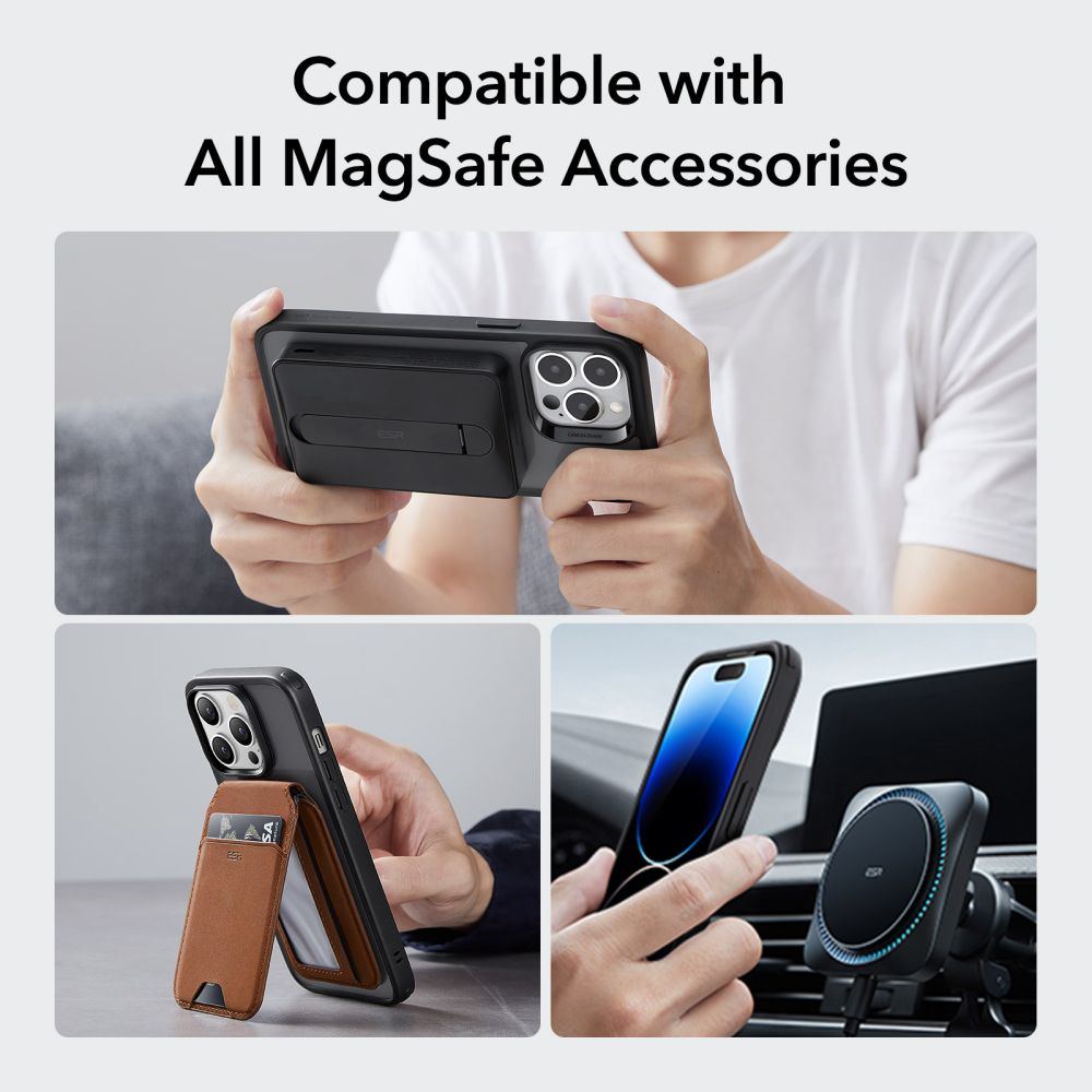 iPhone 14 Pro Classic Hybridcover MagSafe, Sort