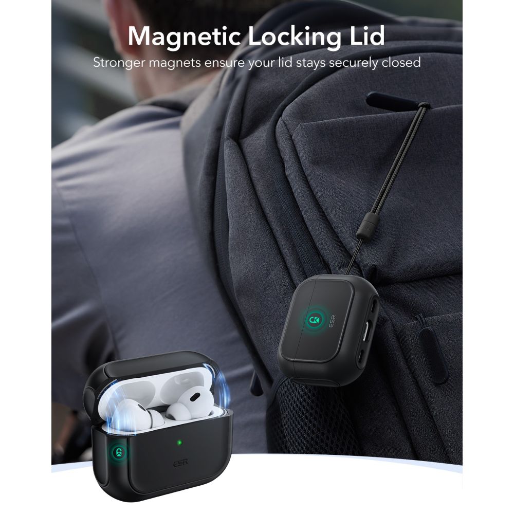 Apple AirPods Pro 3 Cover Orbit MagSafe, Sort