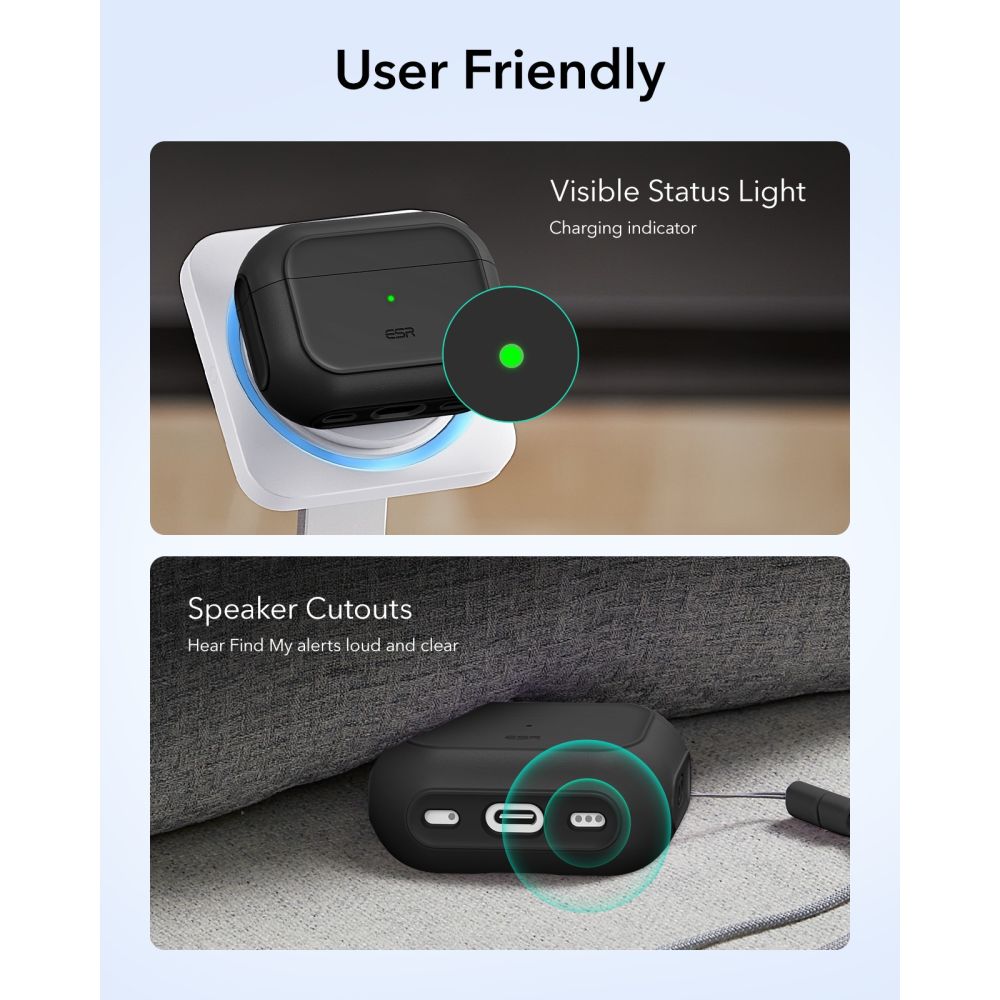 Apple AirPods Pro 3 Cover Orbit MagSafe, Sort