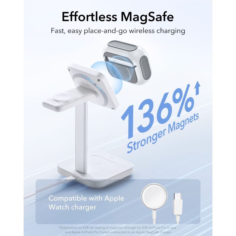Apple AirPods Pro 3 Cover Orbit MagSafe, Hvid