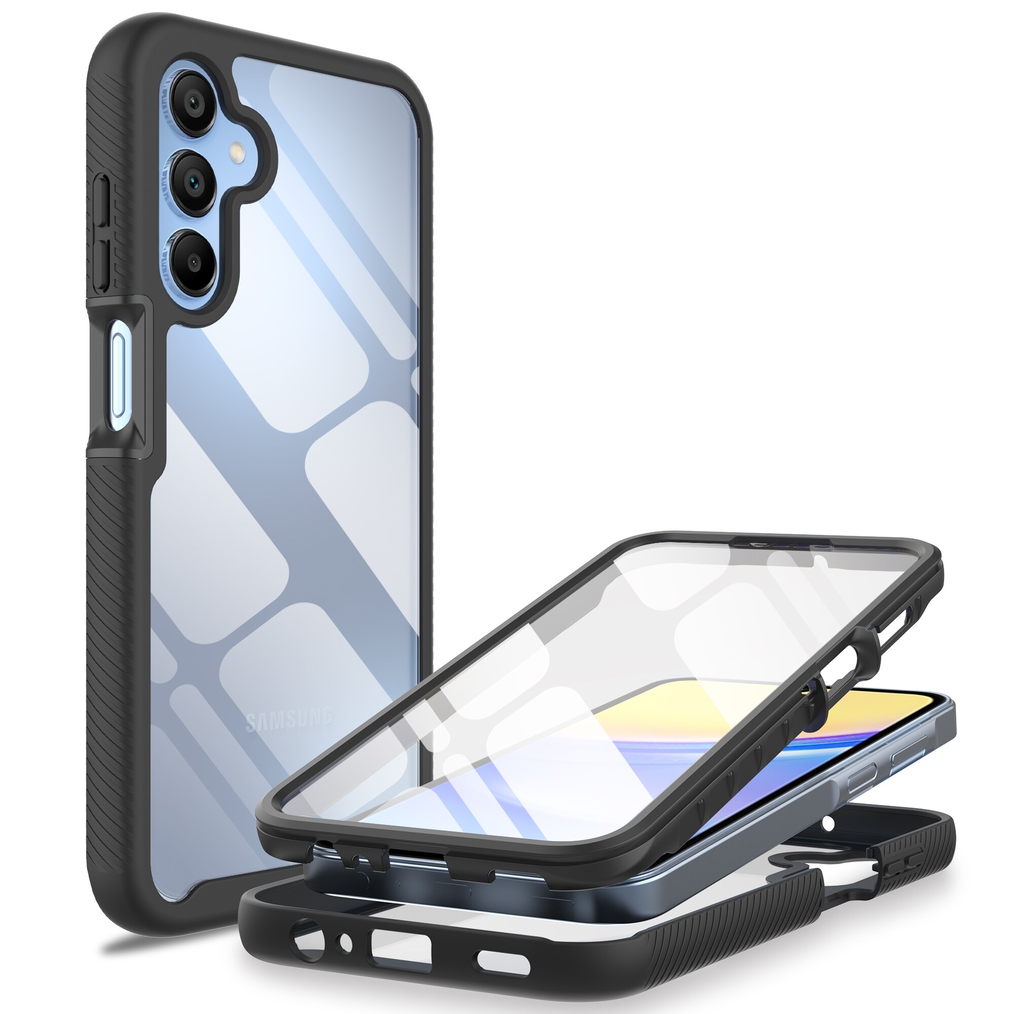 Samsung Galaxy A15 Mobilcover Full Protection, Sort