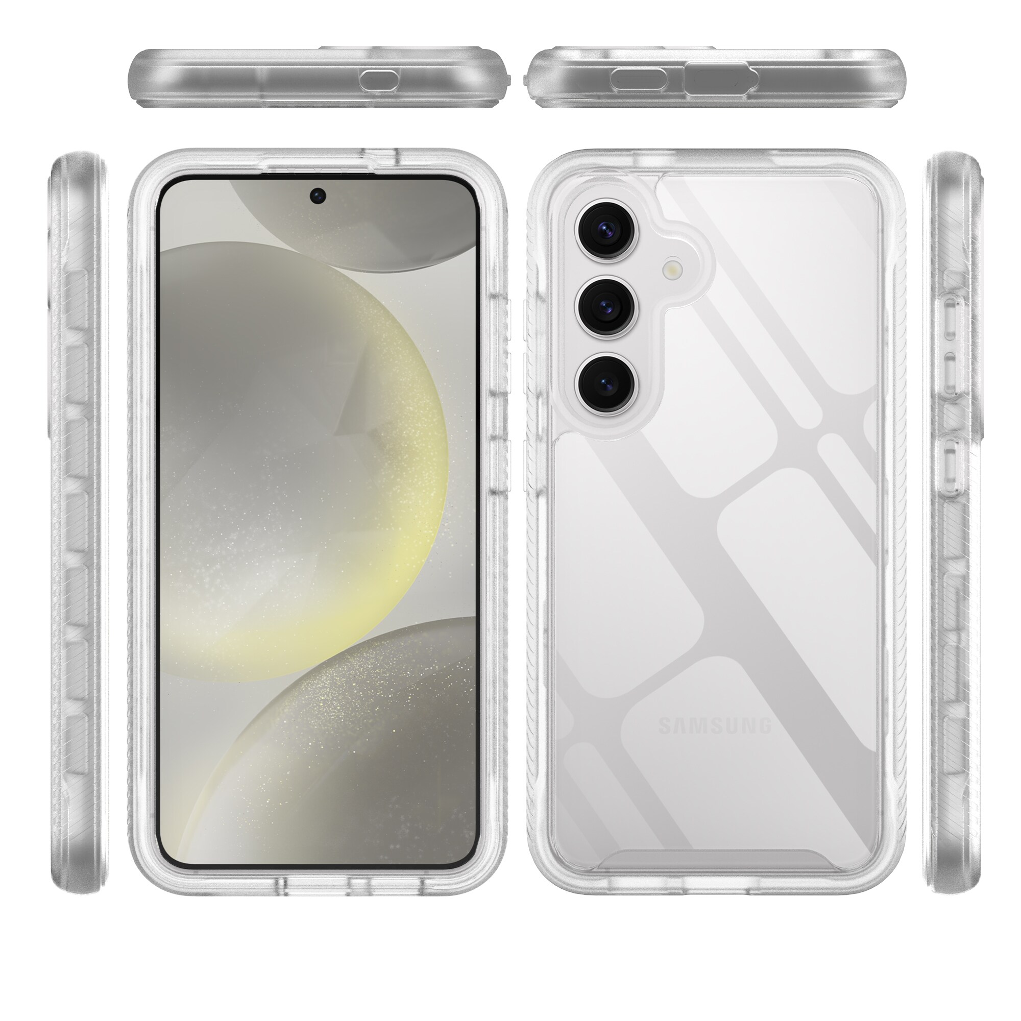 Samsung Galaxy S24 Plus Mobilcover Full Protection, Gennemsigtig