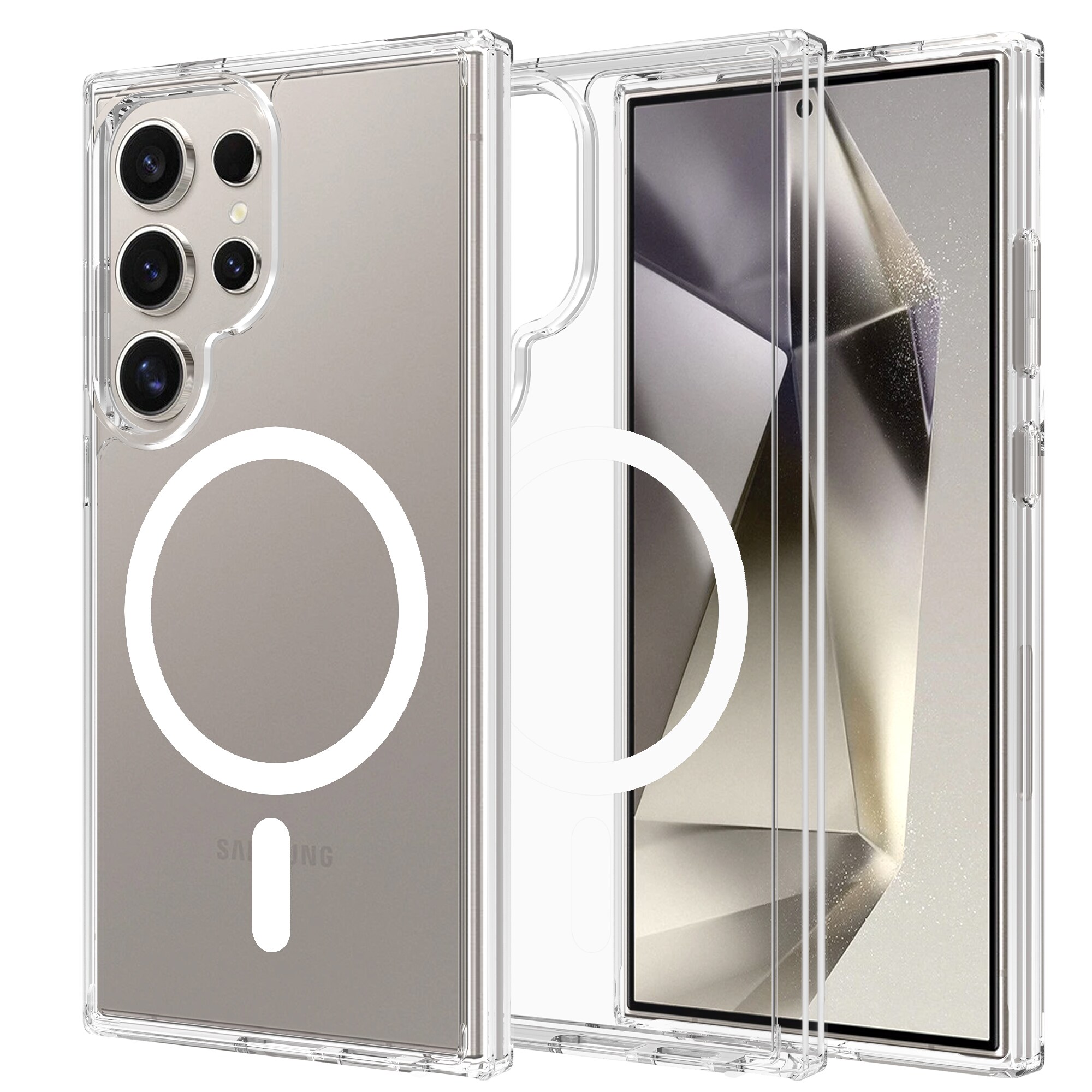Samsung Galaxy S24 Ultra MagSafe Hybrid-cover, Gennemsigtig