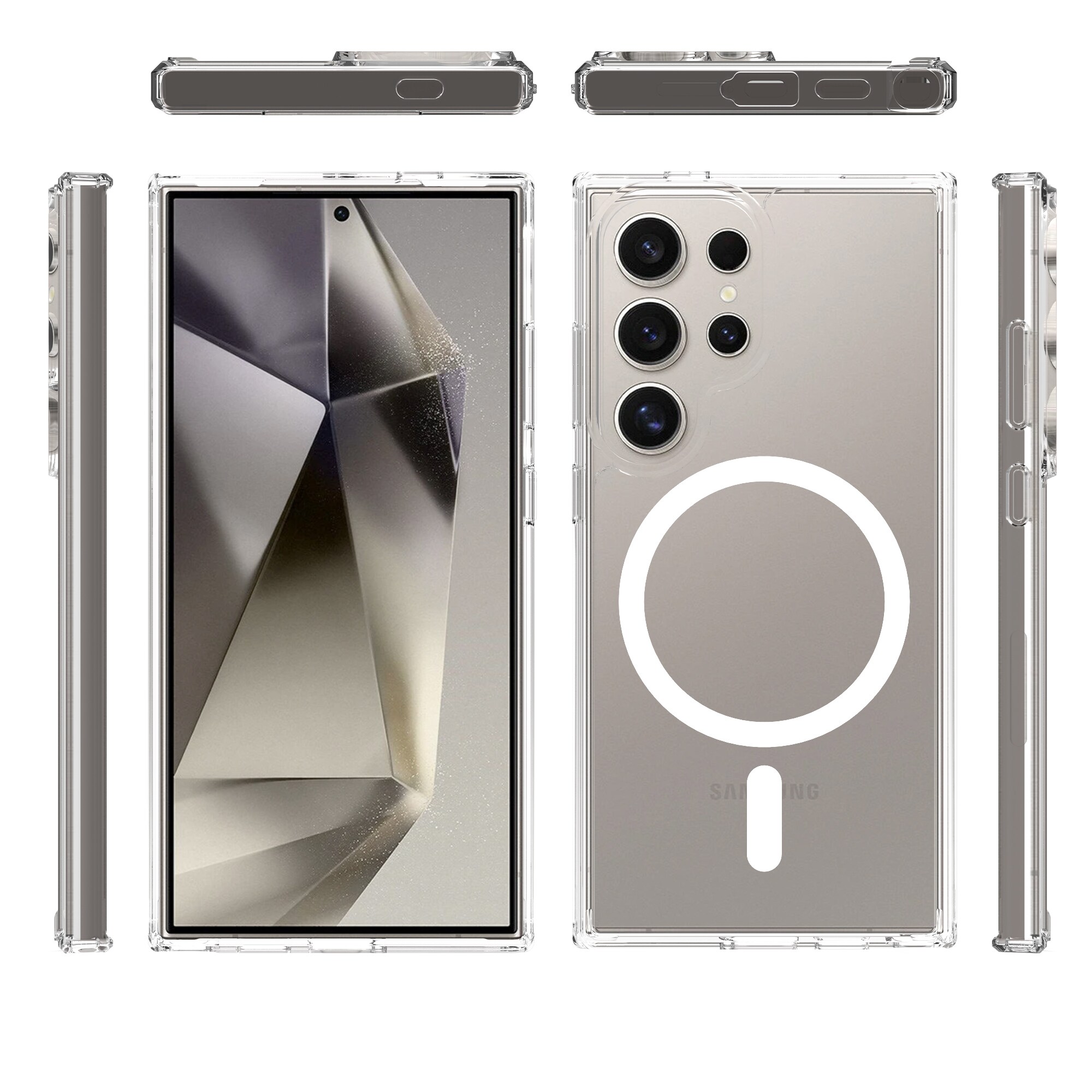 Samsung Galaxy S24 Ultra MagSafe Hybrid-cover, Gennemsigtig