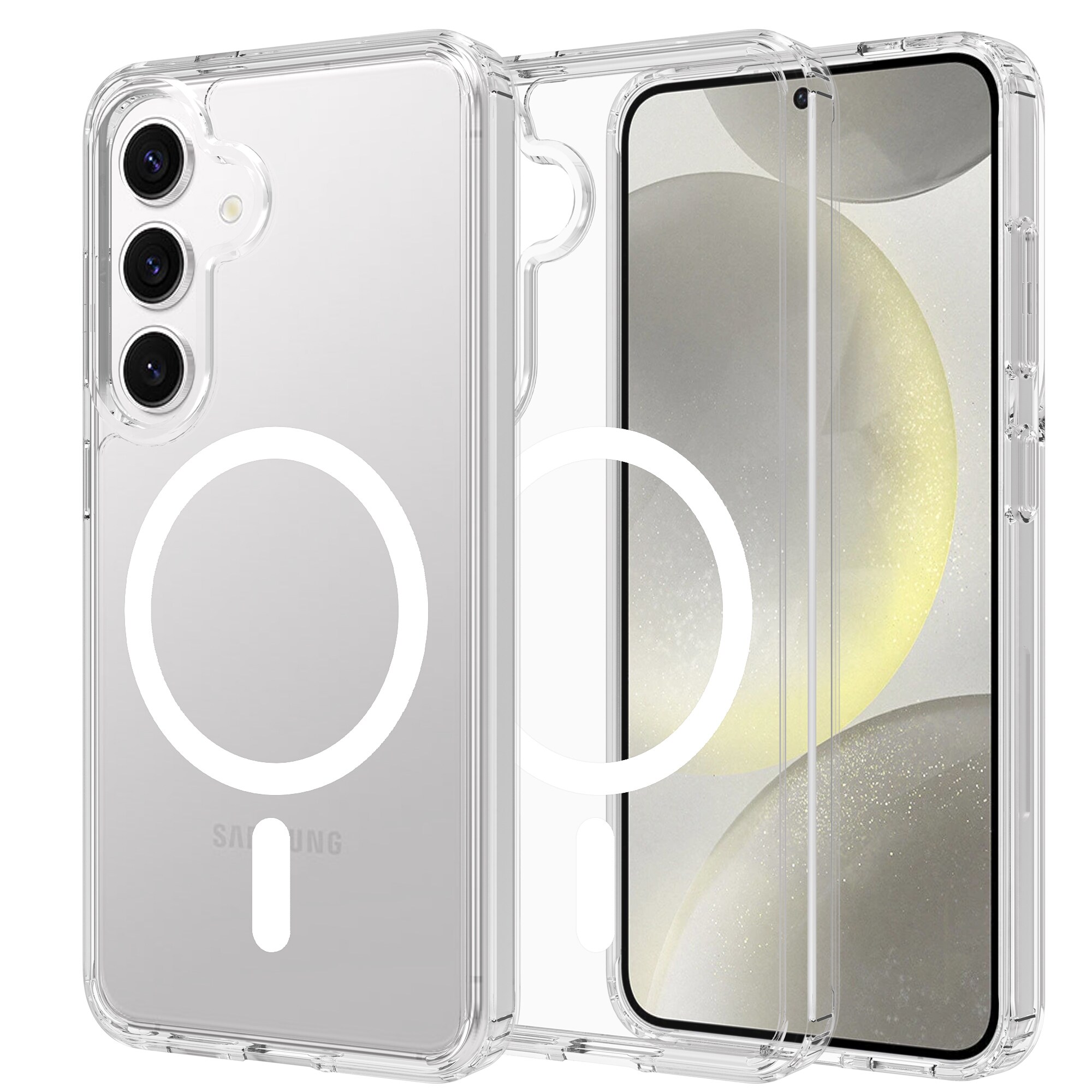 Samsung Galaxy S24 Plus MagSafe Hybrid-cover, Gennemsigtig