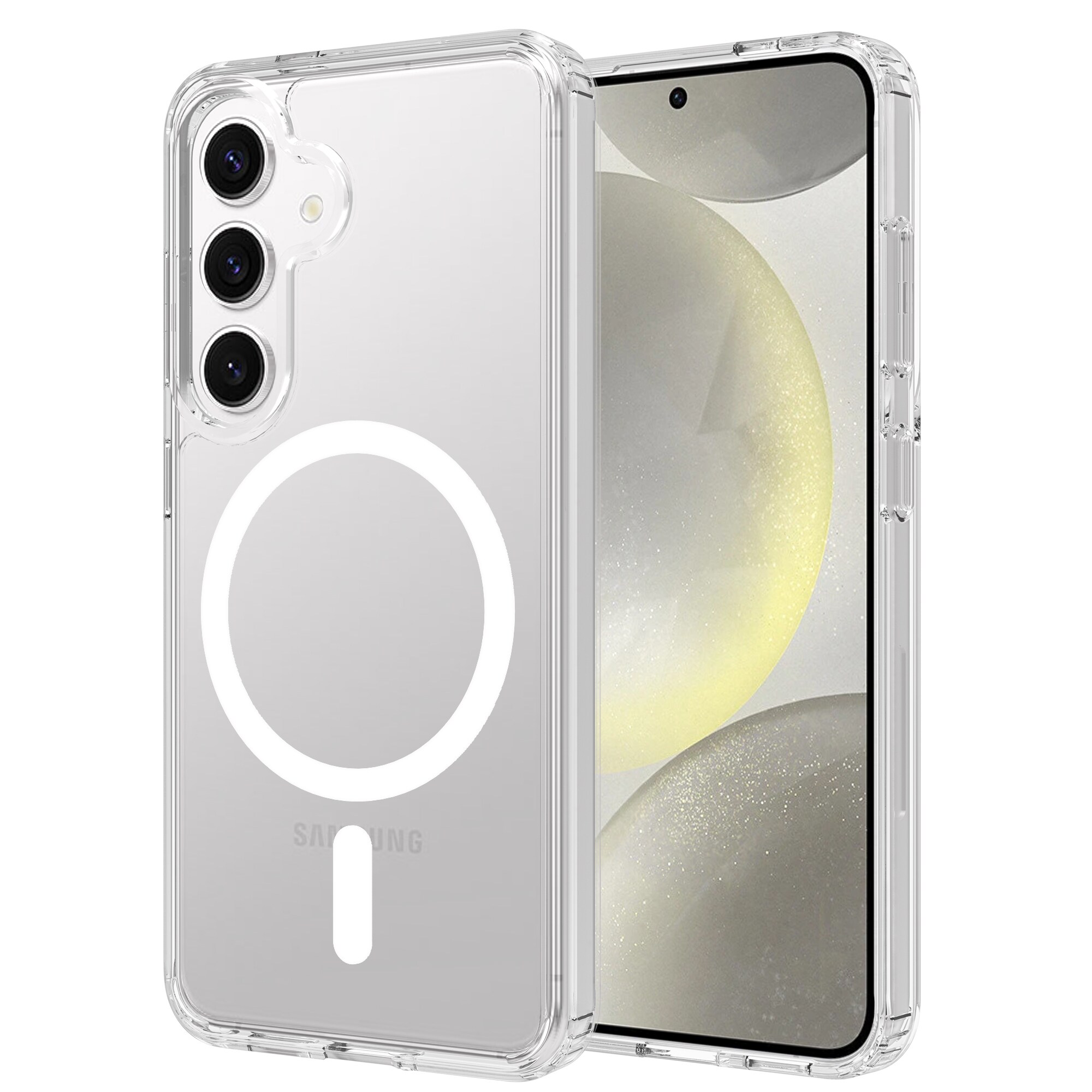 Samsung Galaxy S24 Plus MagSafe Hybrid-cover, Gennemsigtig