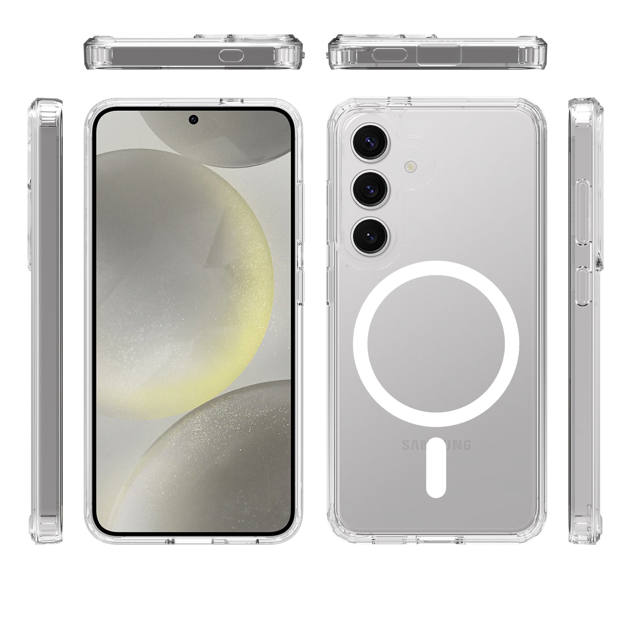 Samsung Galaxy S24 Plus MagSafe Hybrid-cover, Gennemsigtig