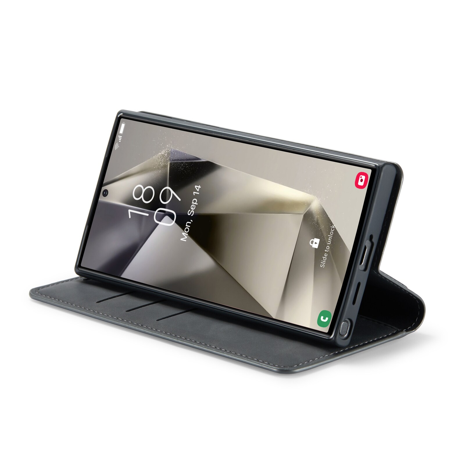 Samsung Galaxy S24 Ultra Slankt etui med kortholder, Sort
