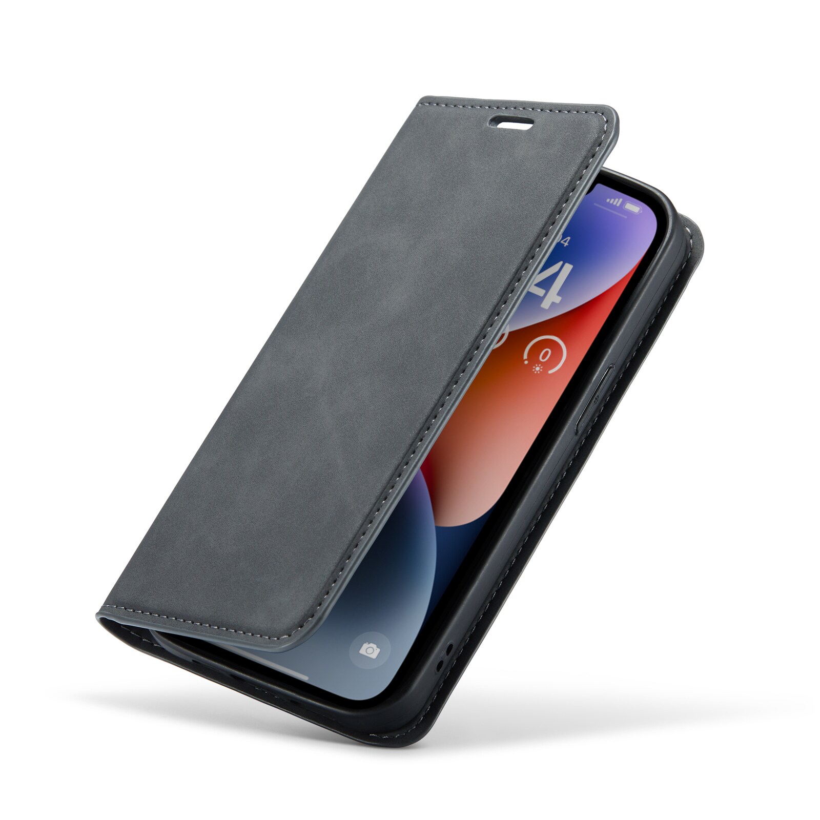 iPhone 13 Slankt etui med kortholder, Sort