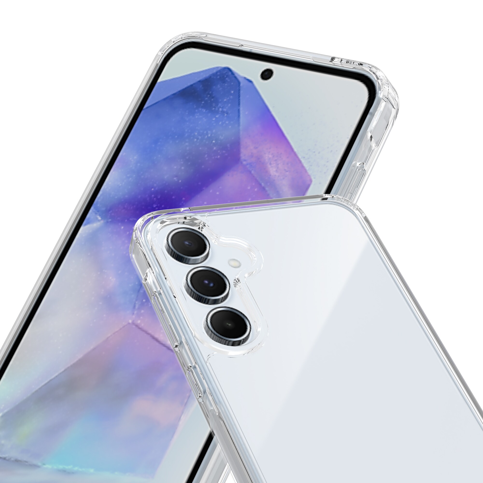 Samsung Galaxy A55 Crystal Hybrid-cover, Gennemsigtig