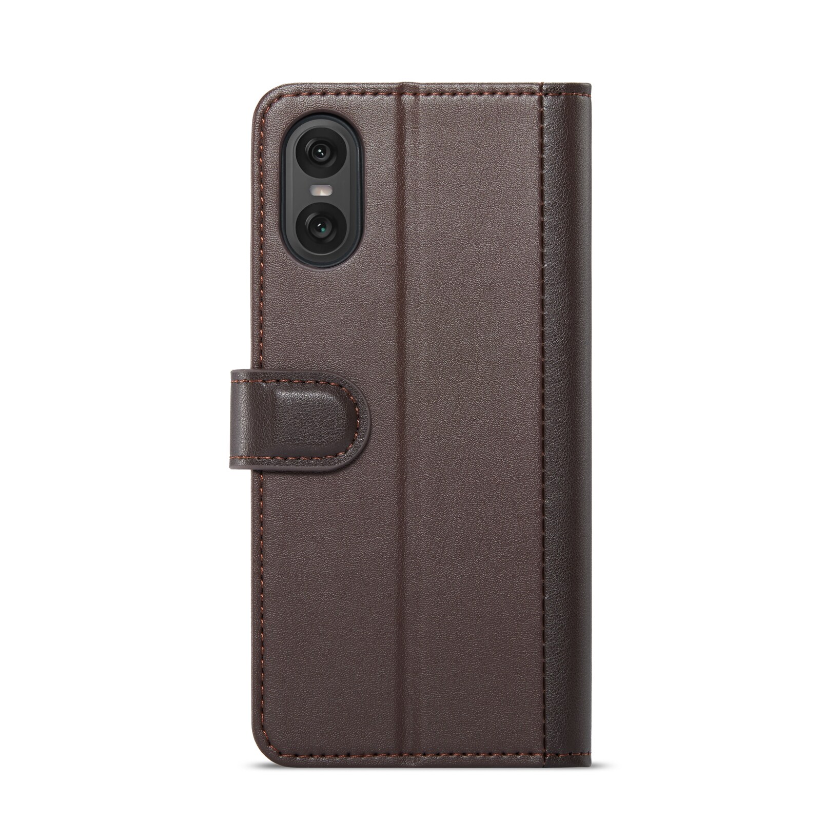 Sony Xperia 10 VI Pungetui i ægte læder, Brun