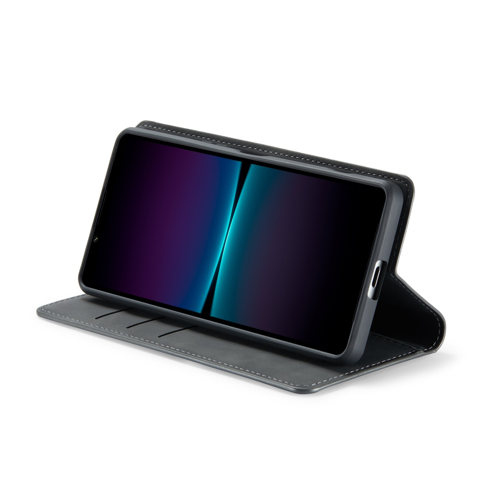 Sony Xperia 1 VII Slankt etui med kortholder, Sort