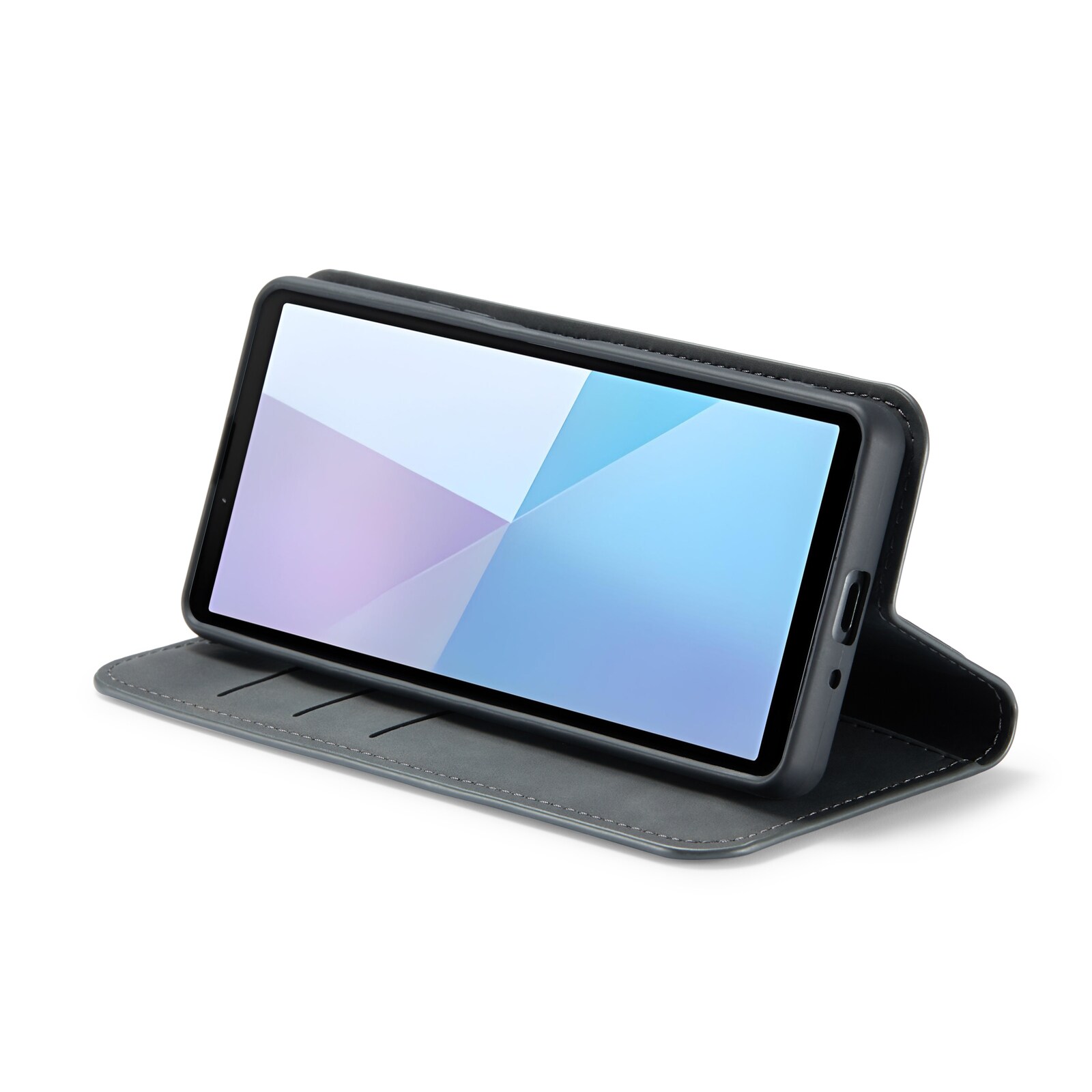 Sony Xperia 10 VI Slankt etui med kortholder, Sort