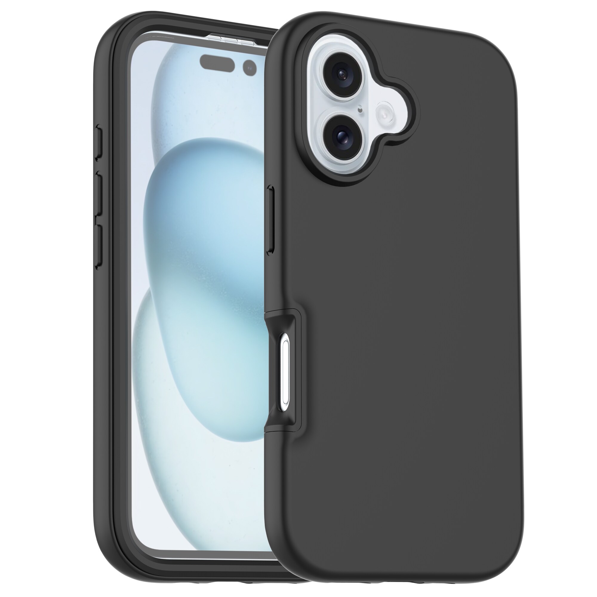 iPhone 16 Mobilcover Full Protection, Sort