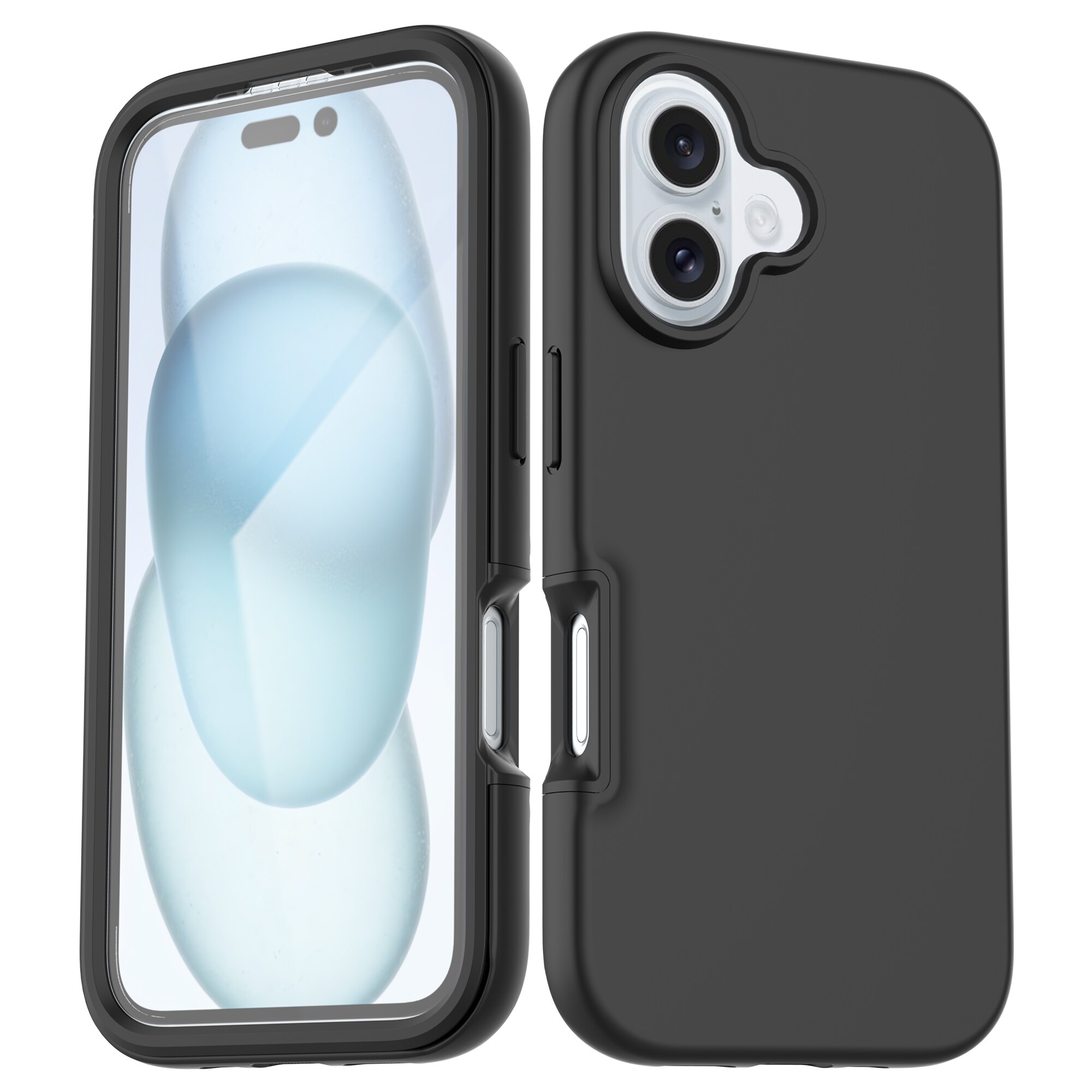iPhone 16 Mobilcover Full Protection, Sort