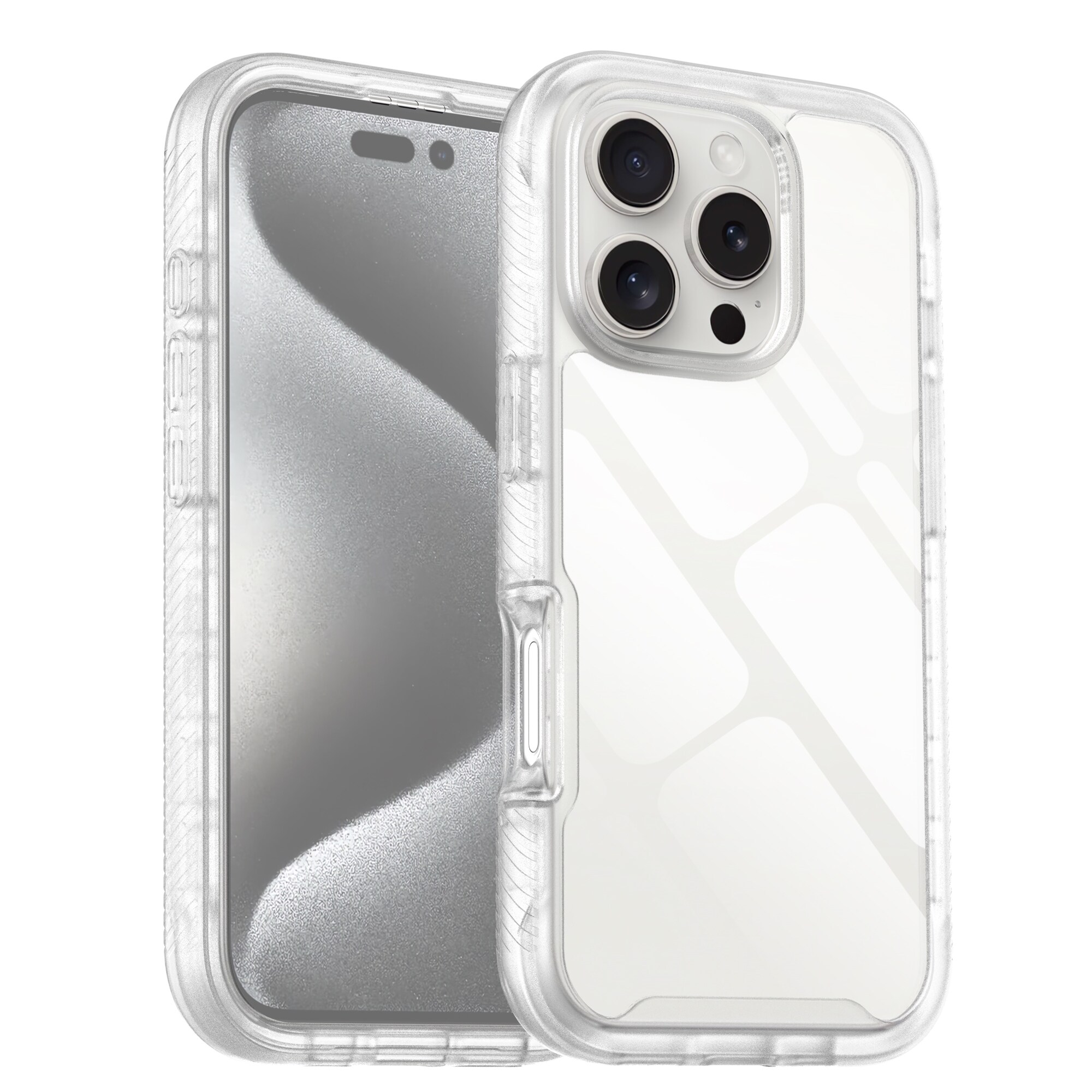 iPhone 16 Pro Max Mobilcover Full Protection, Gennemsigtig