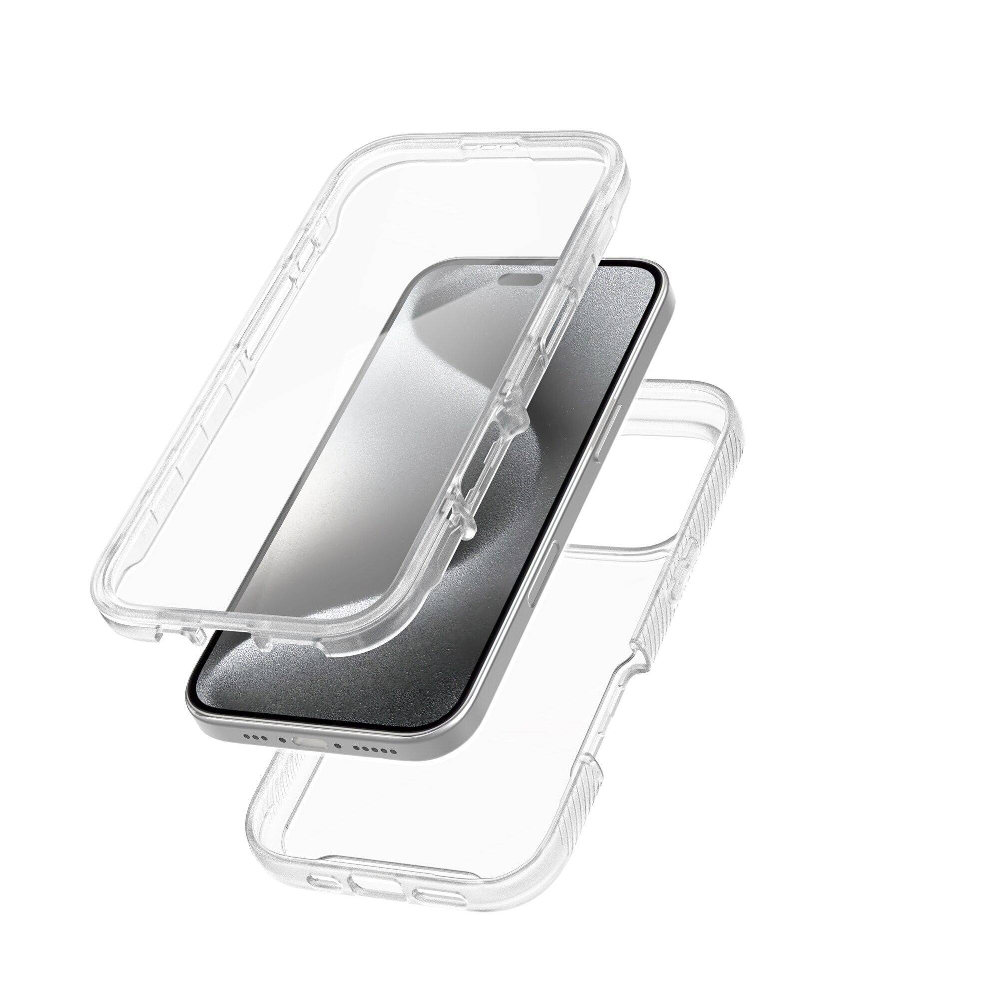 iPhone 16 Pro Max Mobilcover Full Protection, Gennemsigtig