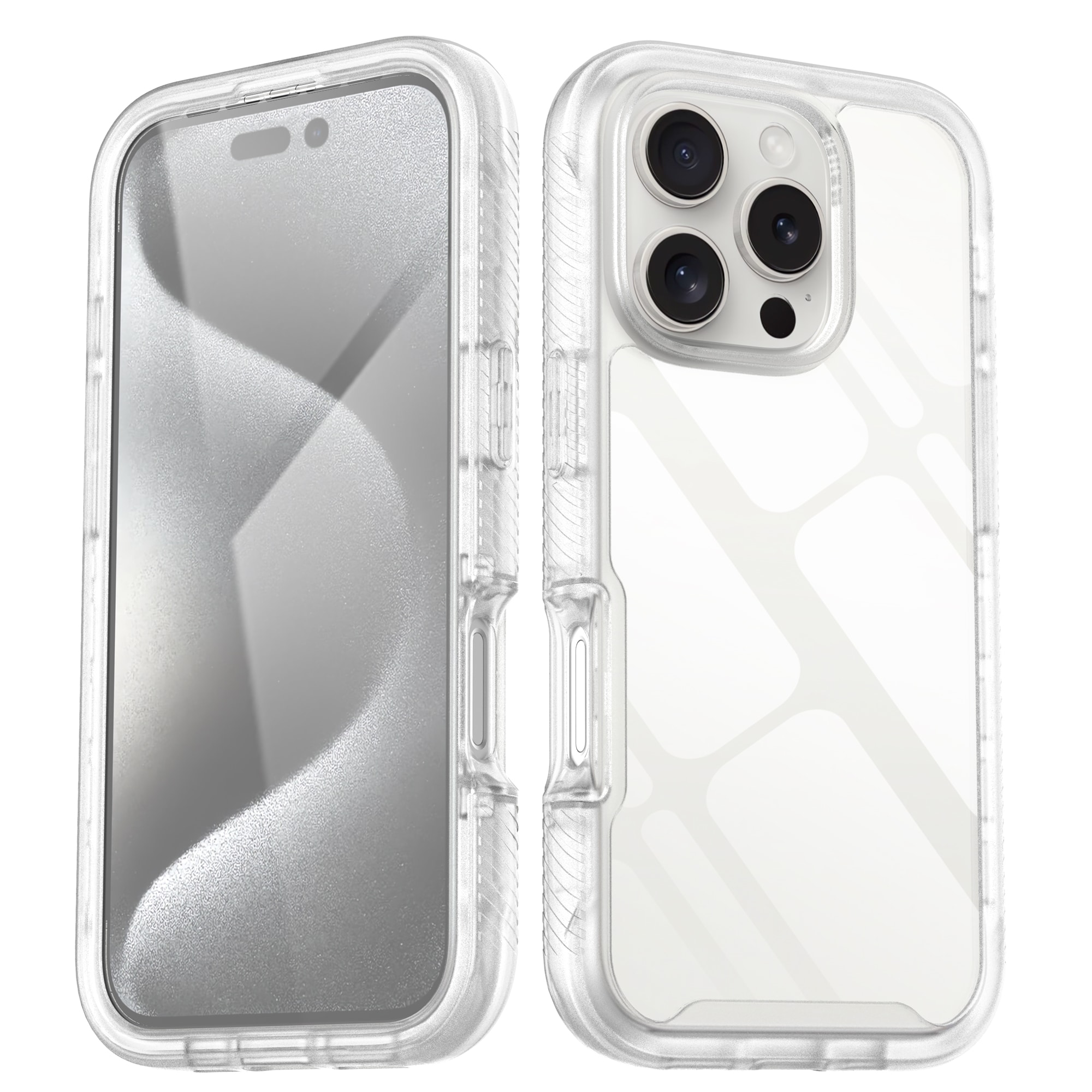iPhone 16 Pro Max Mobilcover Full Protection, Gennemsigtig
