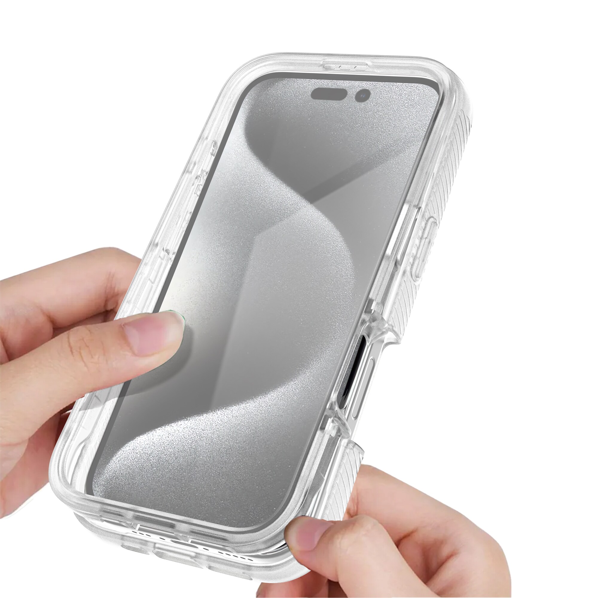 iPhone 16 Pro Max Mobilcover Full Protection, Gennemsigtig