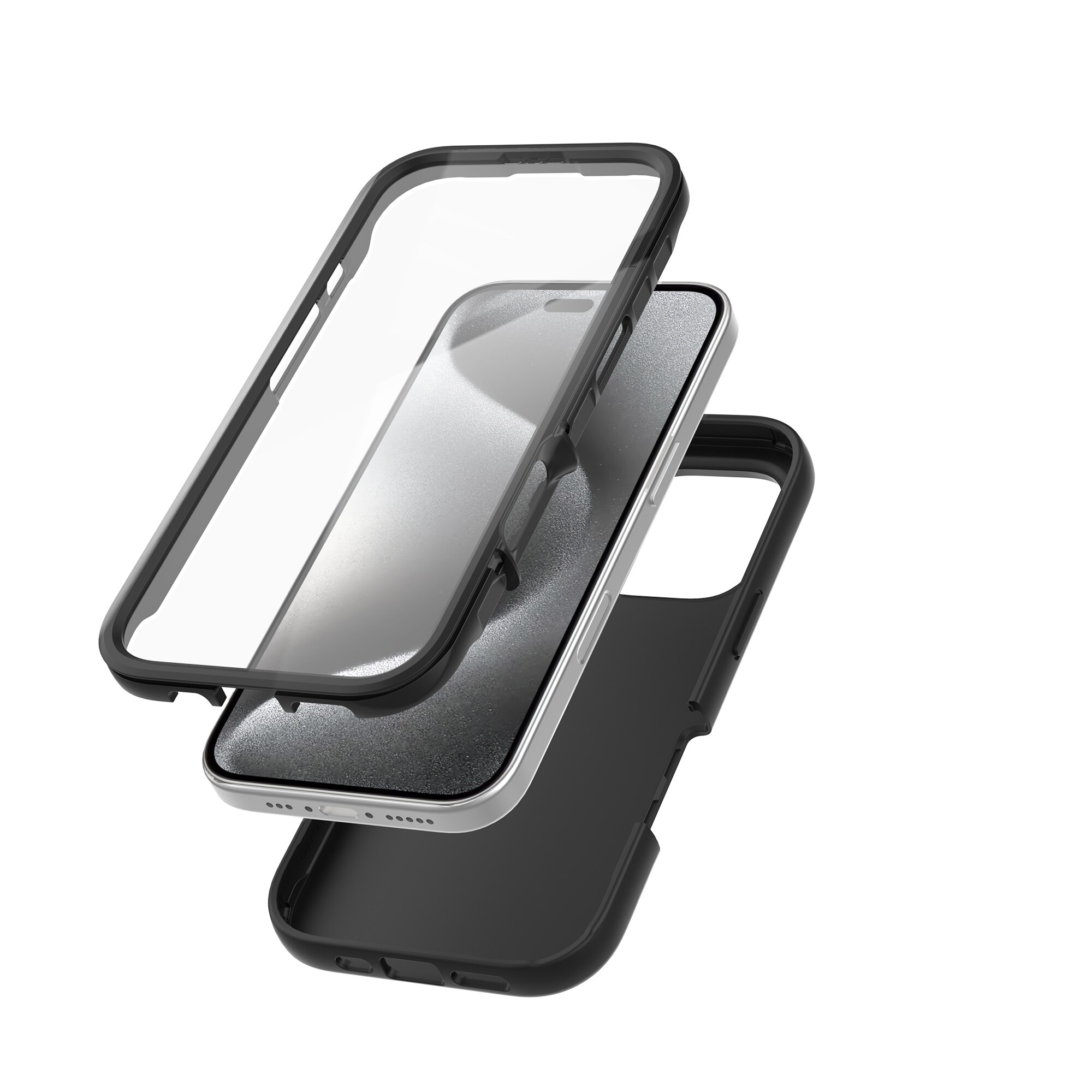 iPhone 16 Pro Max Mobilcover Full Protection, Sort