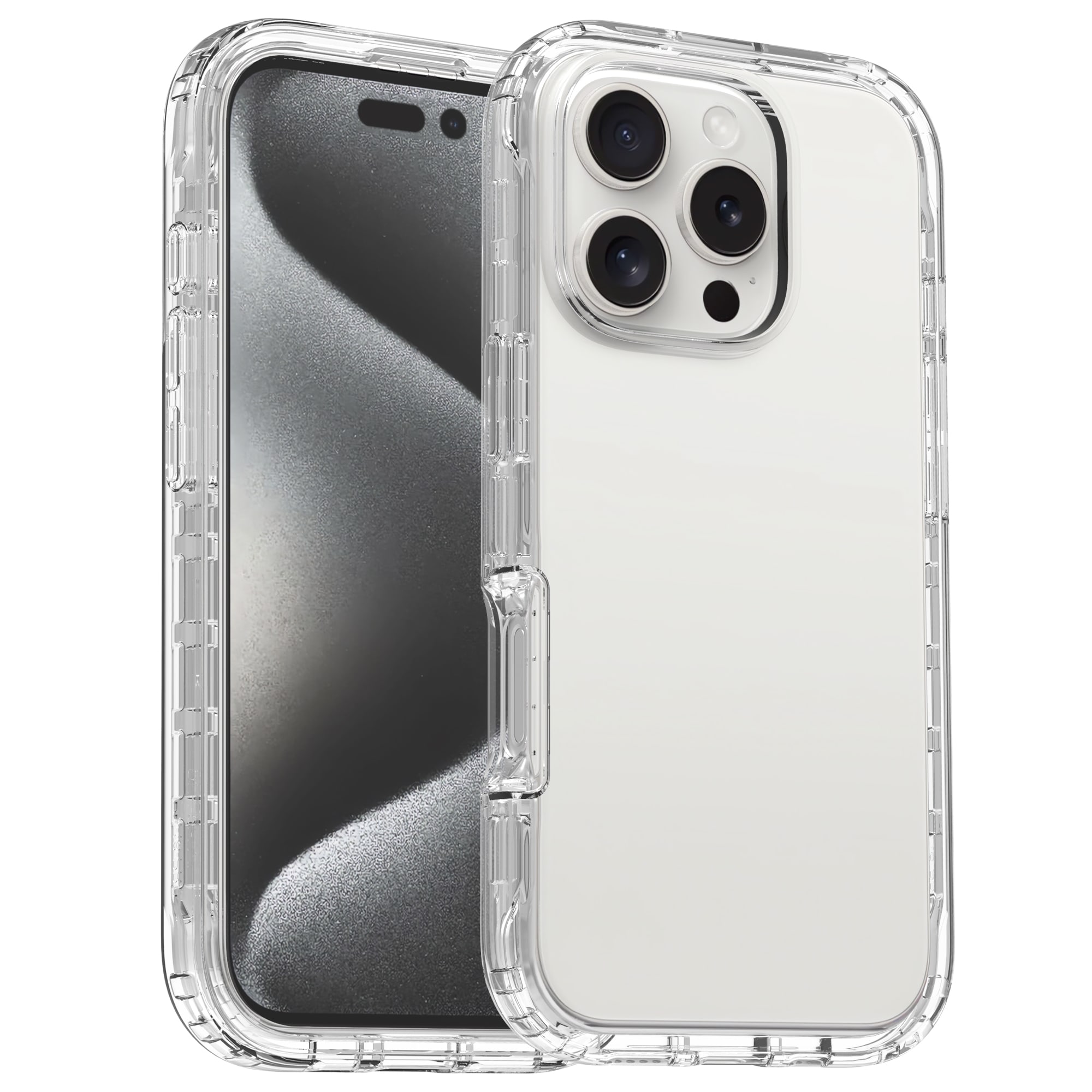 iPhone 17 Mobilcover med beskyttelsesramme, Gennemsigtig