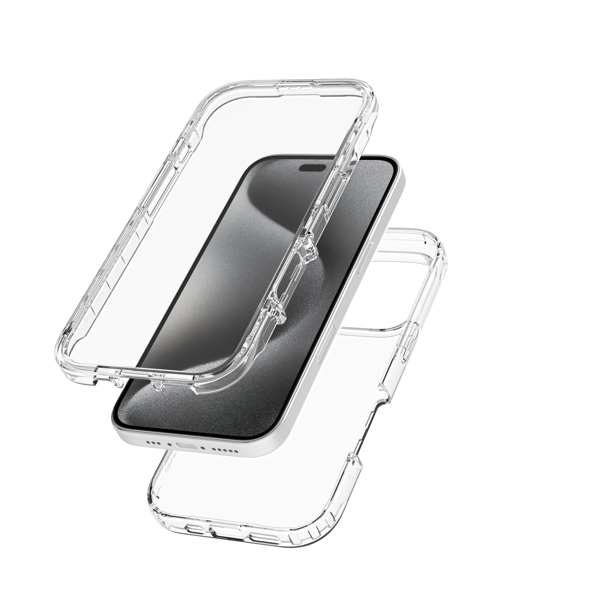 iPhone 17 Mobilcover med beskyttelsesramme, Gennemsigtig